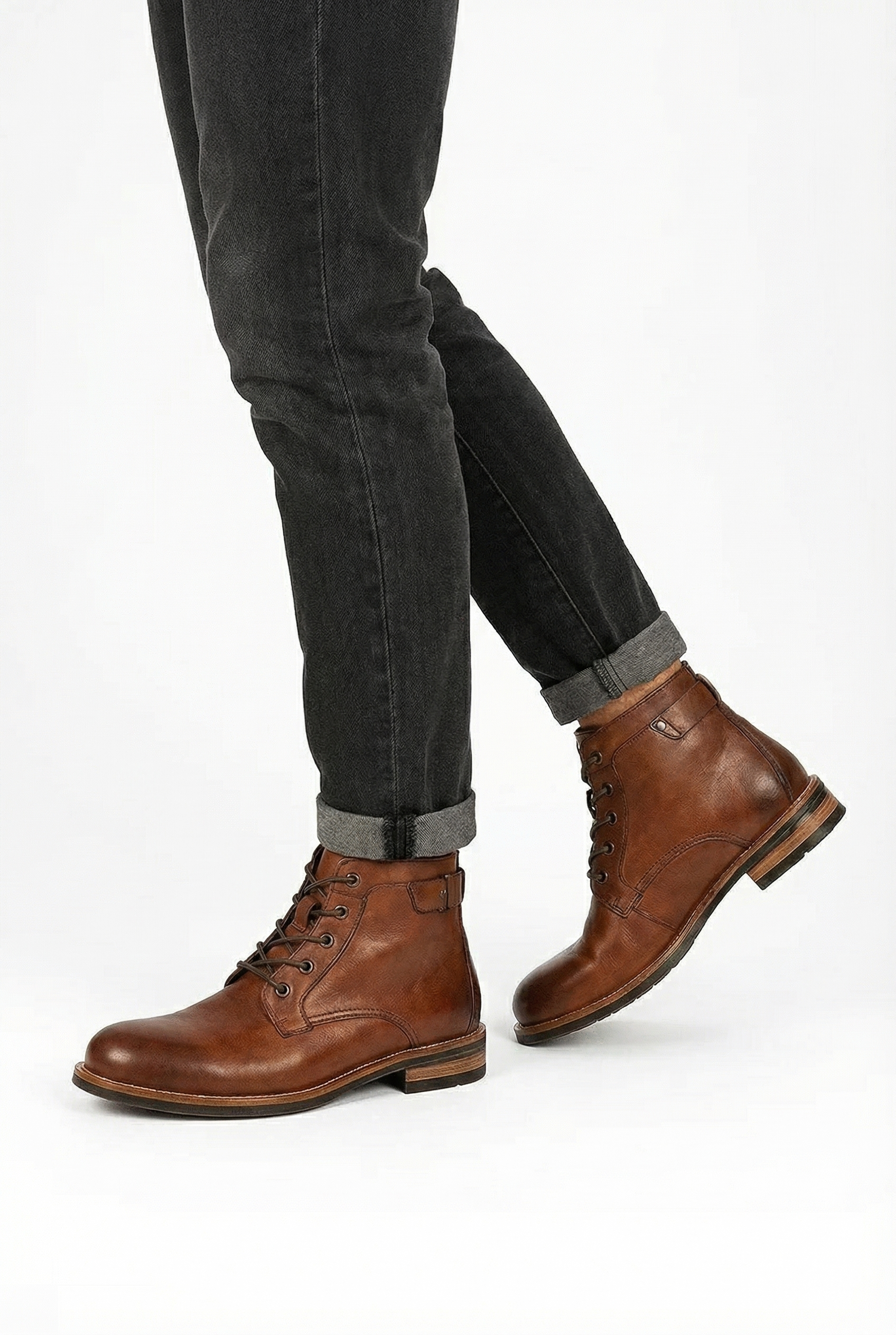 Botas para Hombre de Cuero con Cordones
