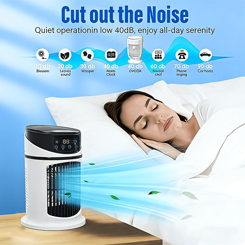 Ventilador Portátil de Enfriamiento por Neblina - Ajustable, Silencioso - Uso en Casa y Aire Libre