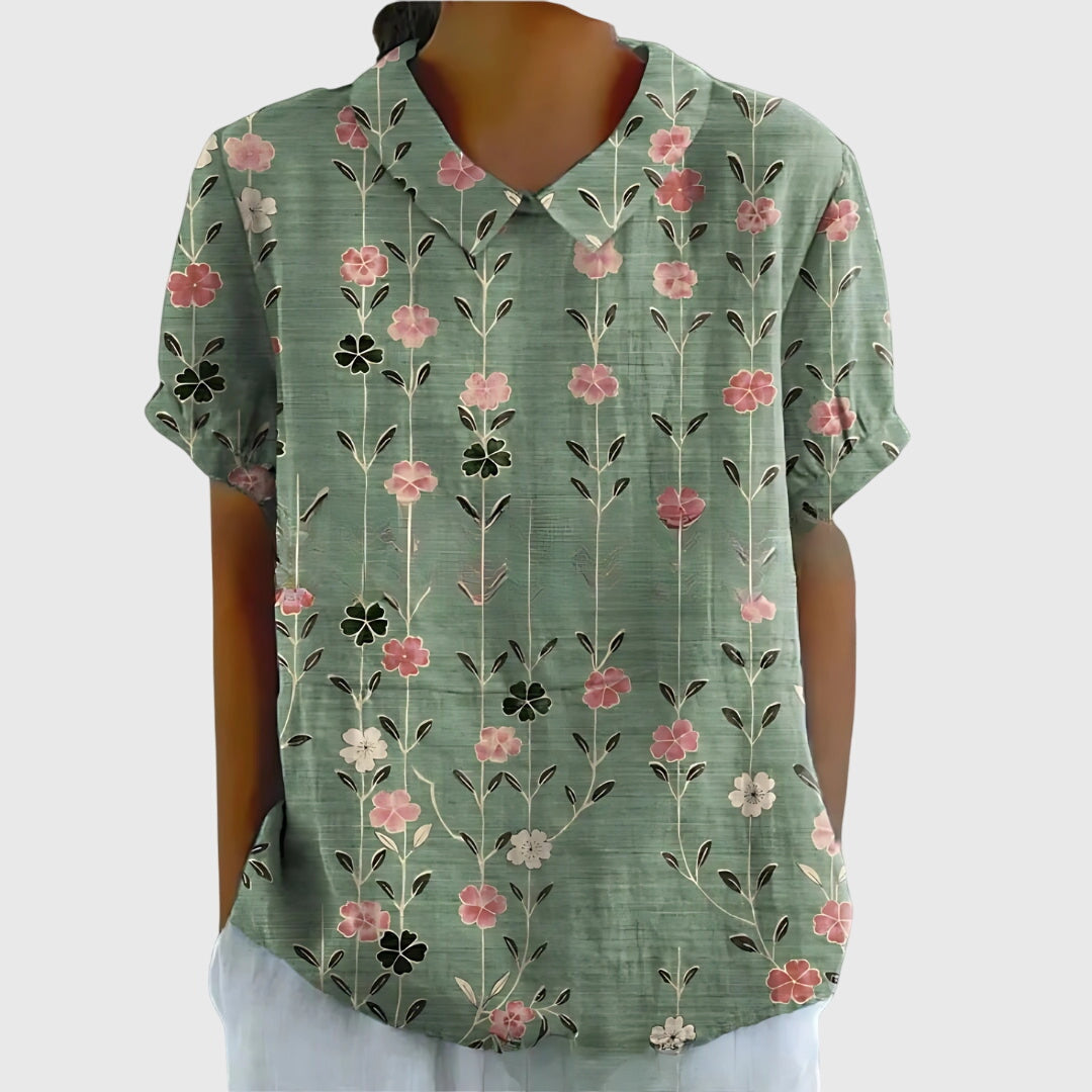 Blusa Mujer Ligera Floral con Ajuste Relajado para Ocasiones Informales 1