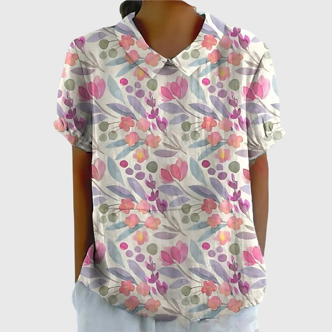 Blusa Mujer Ligera Floral con Ajuste Relajado para Ocasiones Informales 10
