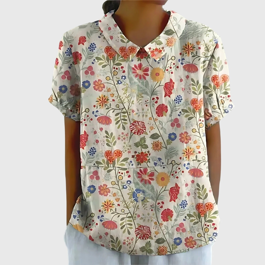 Blusa Mujer Ligera Floral con Ajuste Relajado para Ocasiones Informales 11