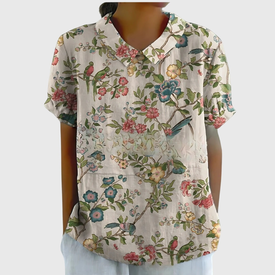 Blusa Mujer Ligera Floral con Ajuste Relajado para Ocasiones Informales 6