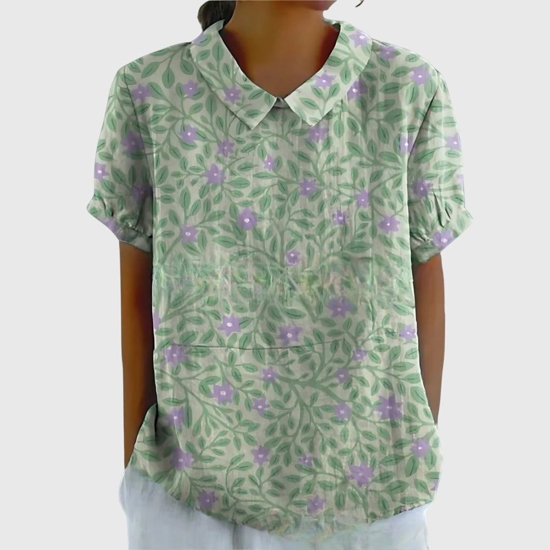 Blusa Mujer Ligera Floral con Ajuste Relajado para Ocasiones Informales 8