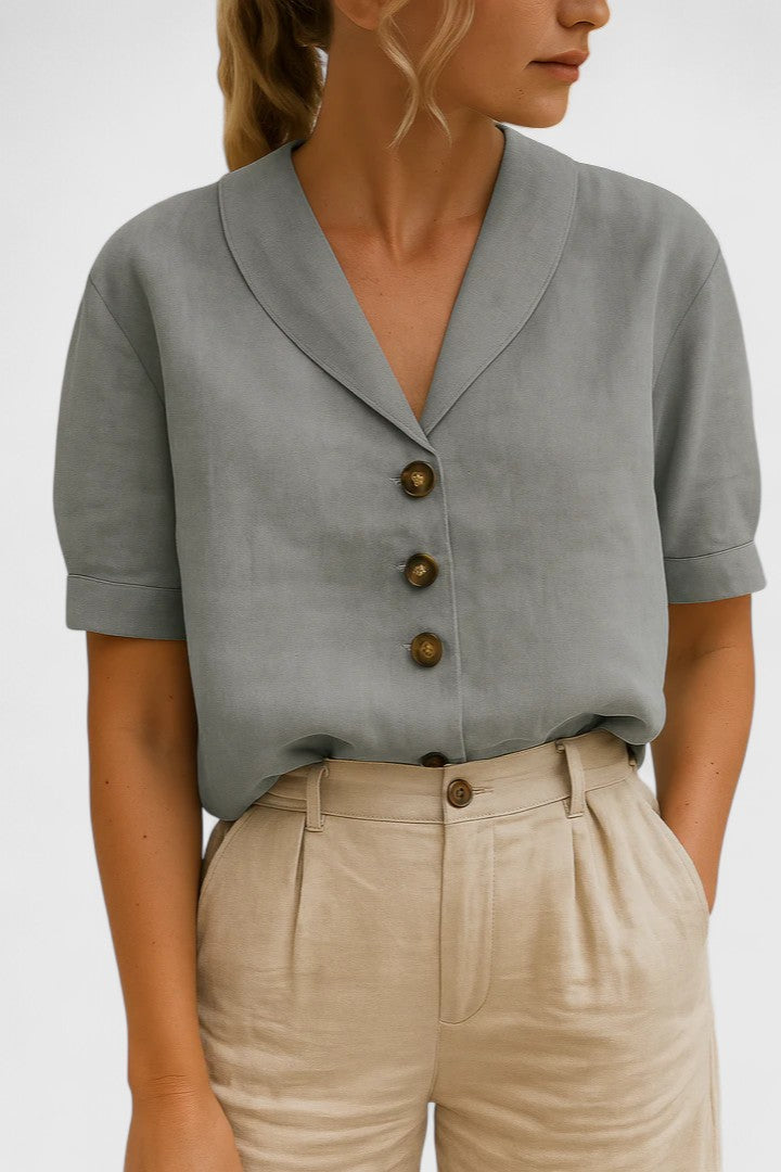 Blusa Mujer Ligera Transpirable Con Botones Diseño Elegante Para Primavera Verano 2