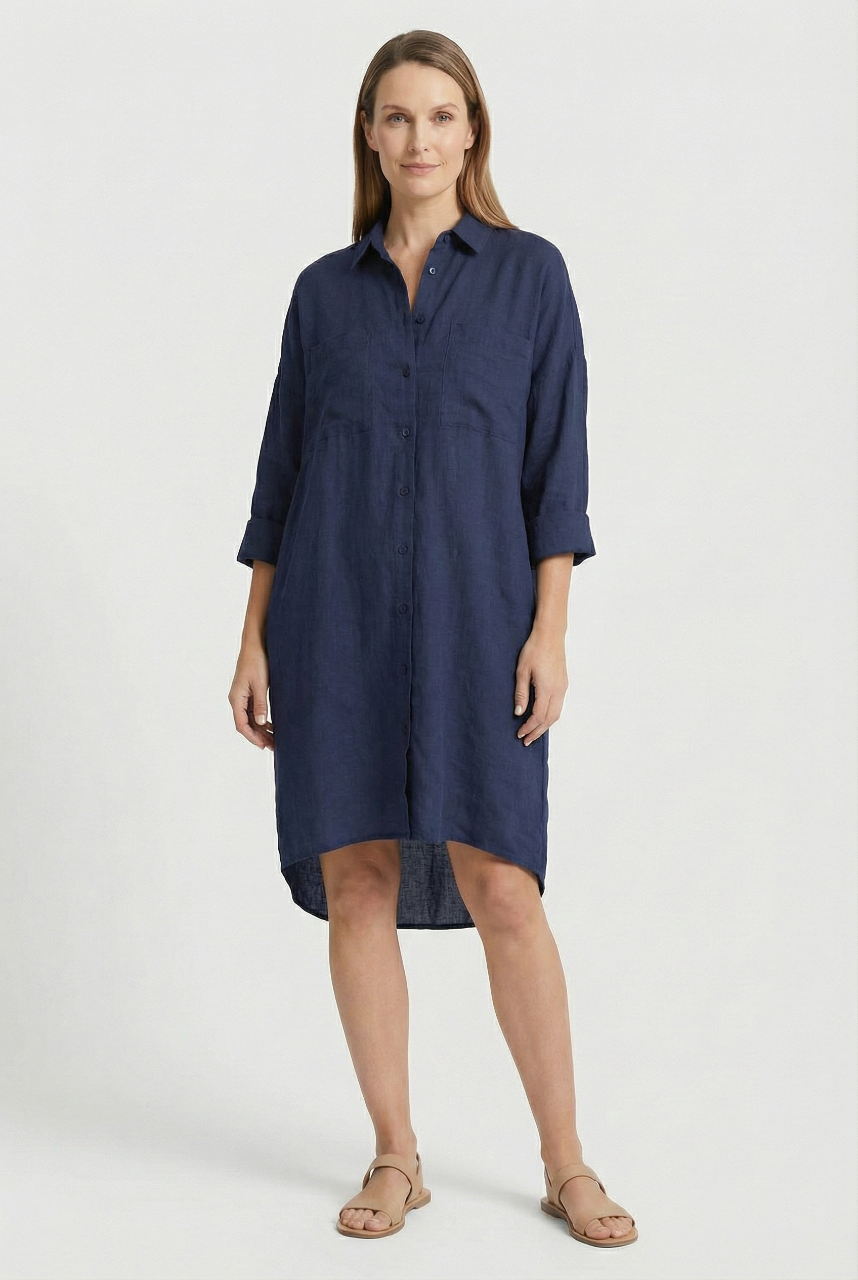 Blusa Mujer Lino Ligero Transpirable Diseño Clásico Elegante 10