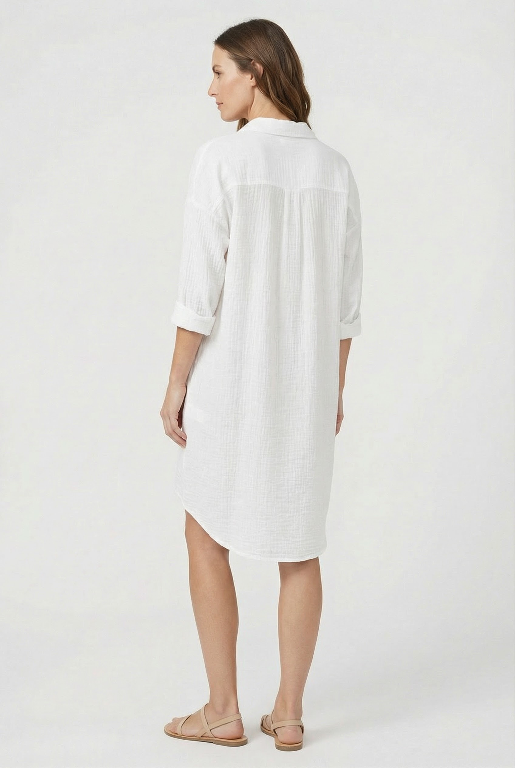 Blusa Mujer Lino Ligero Transpirable Diseño Clásico Elegante 3