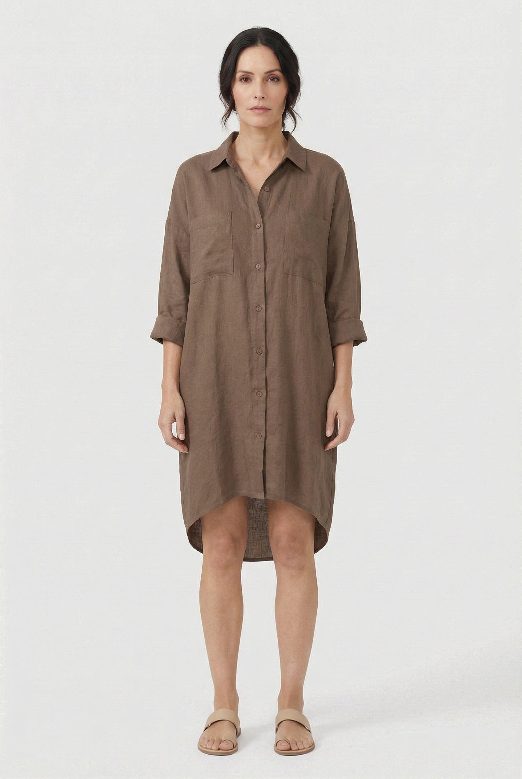 Blusa Mujer Lino Ligero Transpirable Diseño Clásico Elegante 6