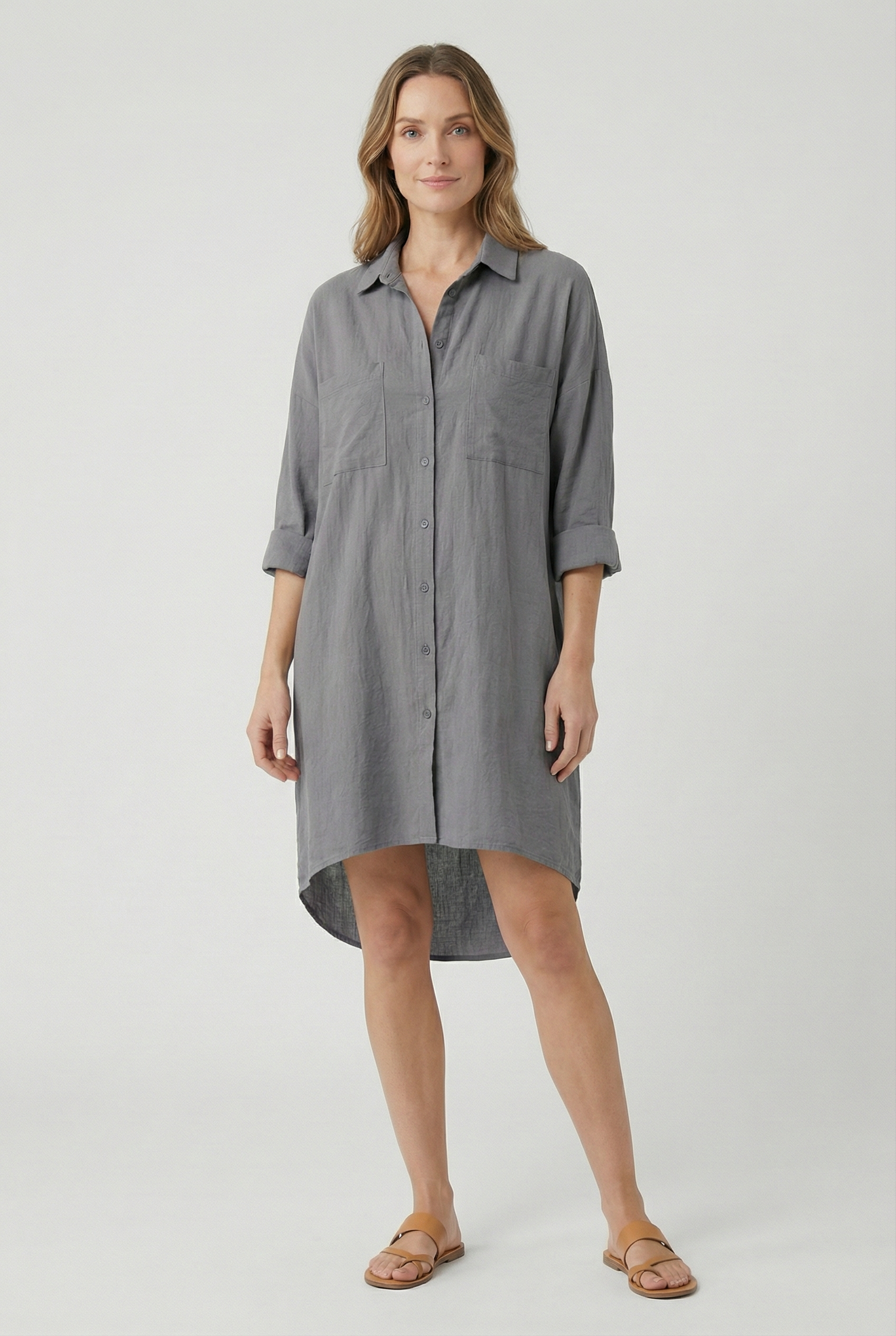 Blusa Mujer Lino Ligero Transpirable Diseño Clásico Elegante 8