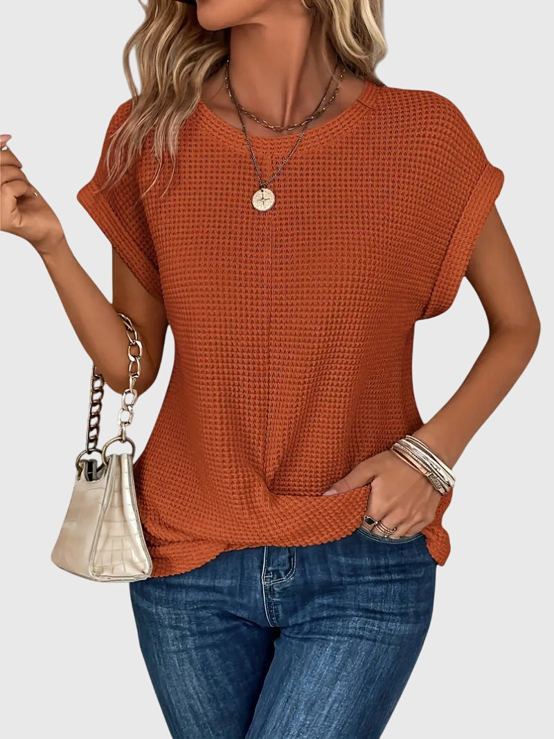 Blusa Mujer Poliéster Cuello Redondo Casual Elegante Transpirable 0