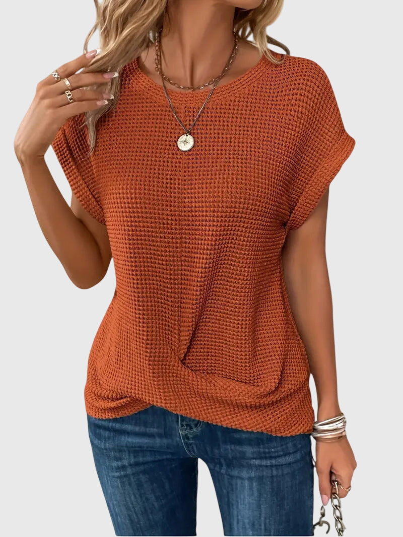 Blusa Mujer Poliéster Cuello Redondo Casual Elegante Transpirable 2