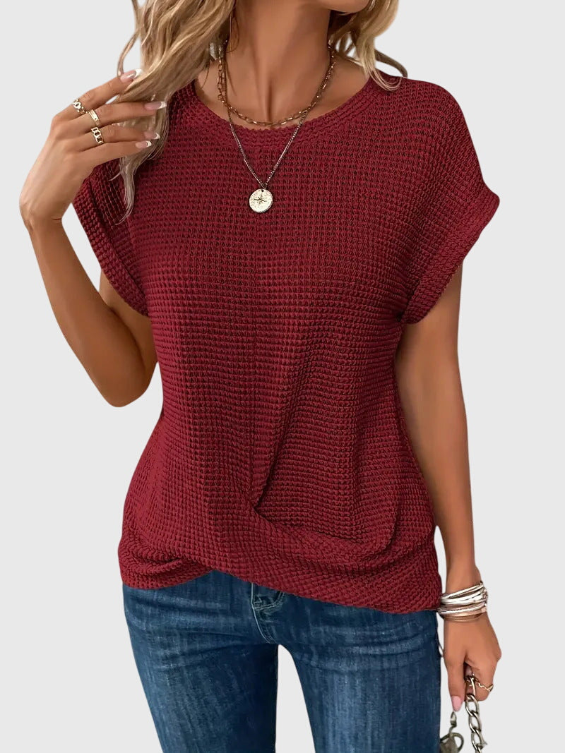 Blusa Mujer Poliéster Cuello Redondo Casual Elegante Transpirable 4