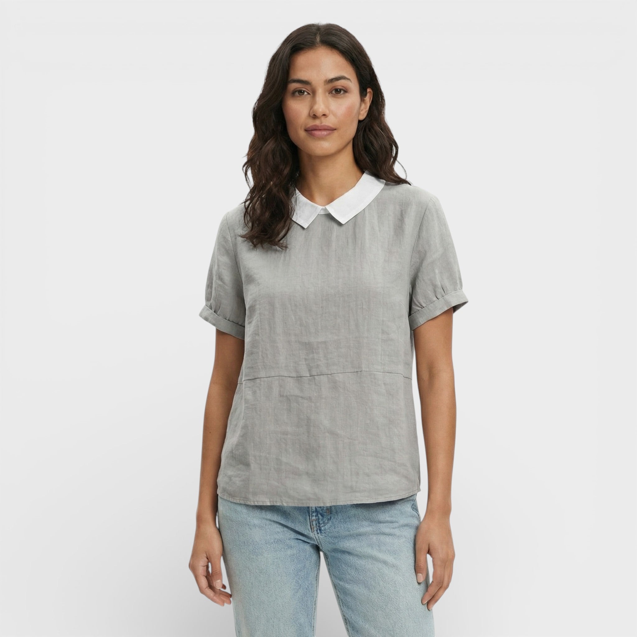 Blusa Mujer Tejido Suave Cuello Redondeado Corte Holgado Casual 10