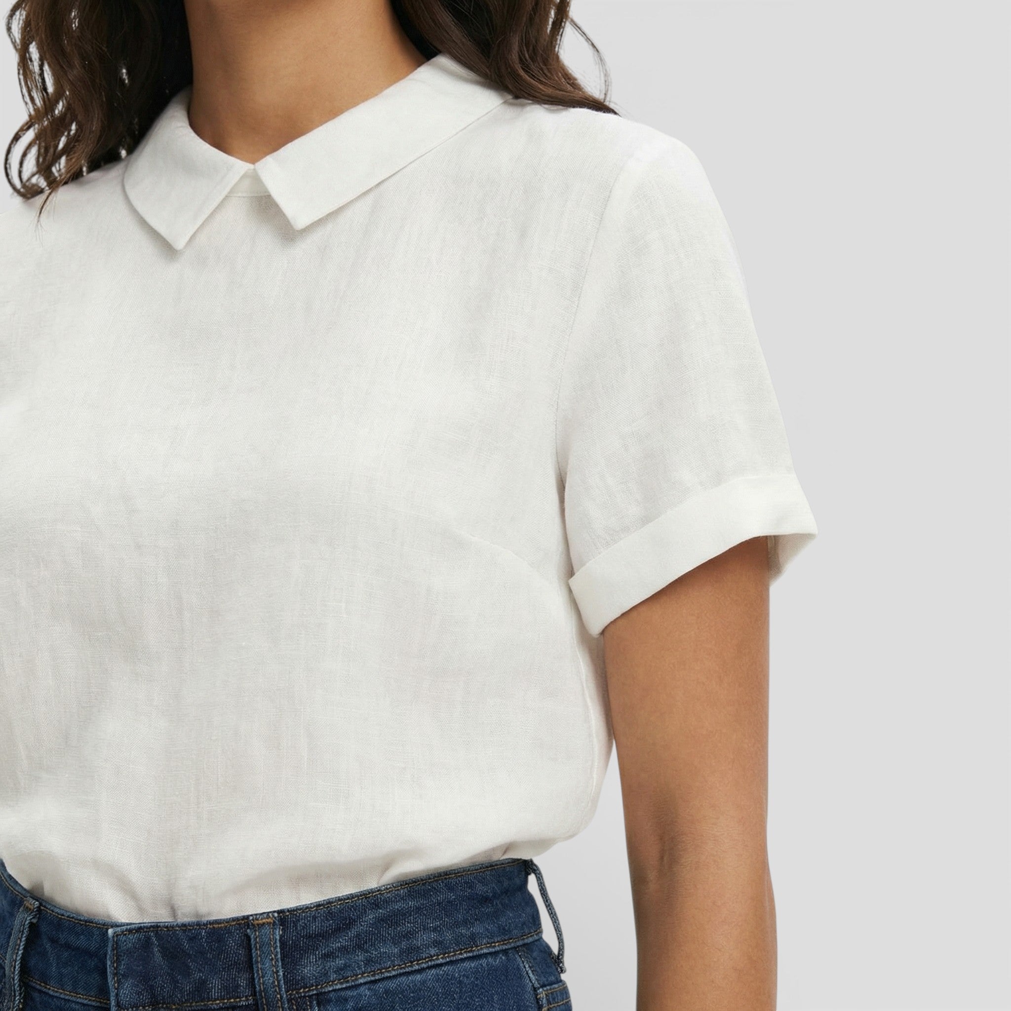 Blusa Mujer Tejido Suave Cuello Redondeado Corte Holgado Casual 2