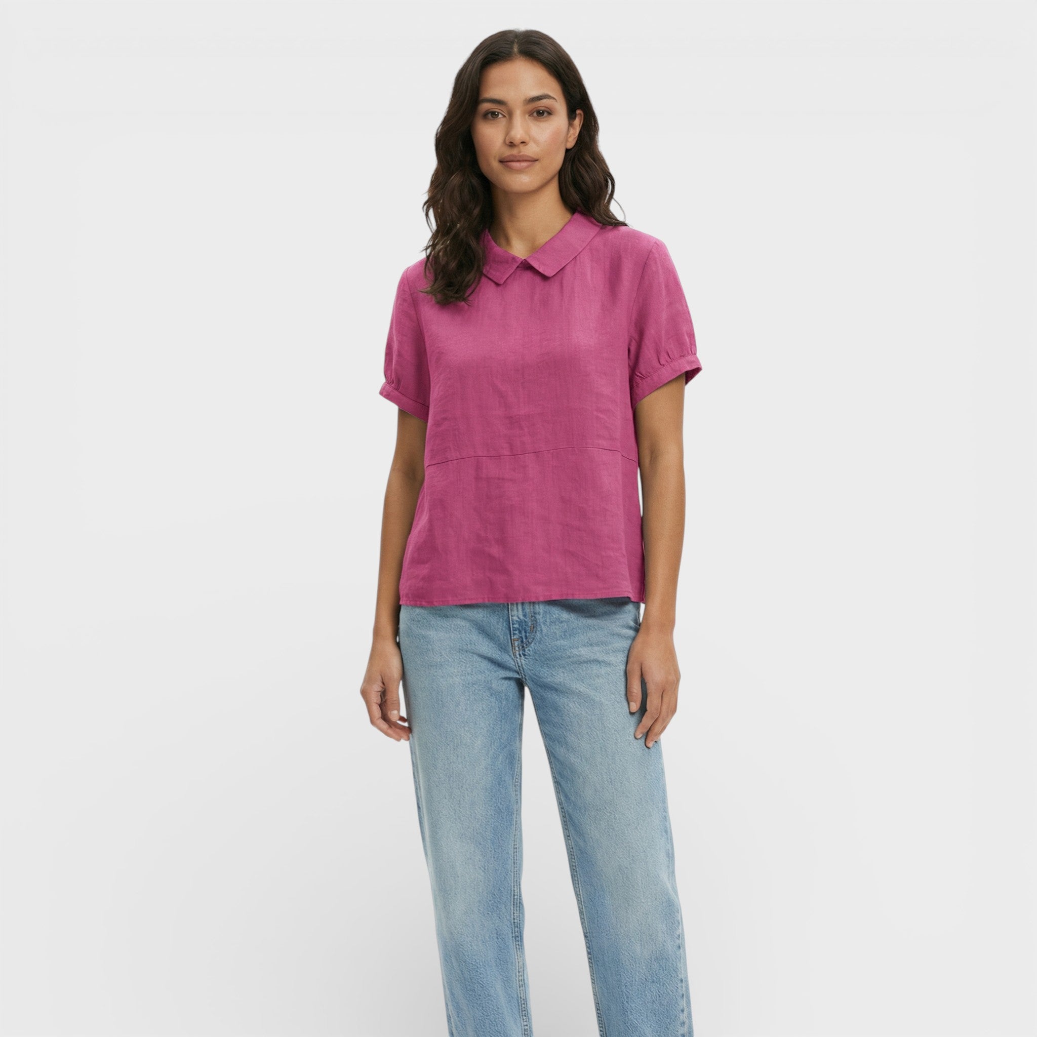 Blusa Mujer Tejido Suave Cuello Redondeado Corte Holgado Casual 7
