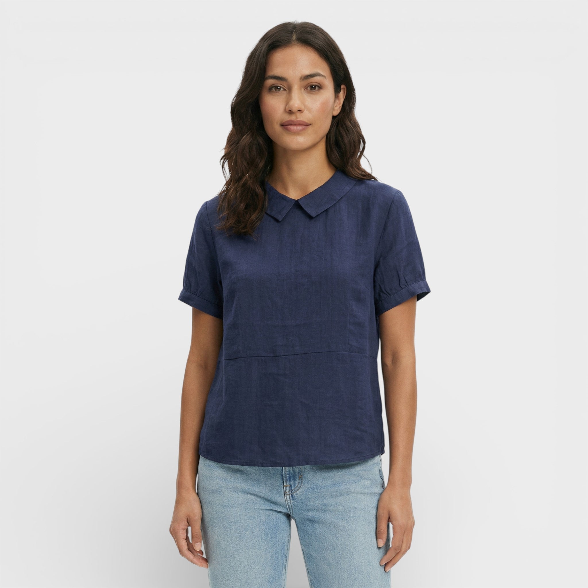 Blusa Mujer Tejido Suave Cuello Redondeado Corte Holgado Casual 9