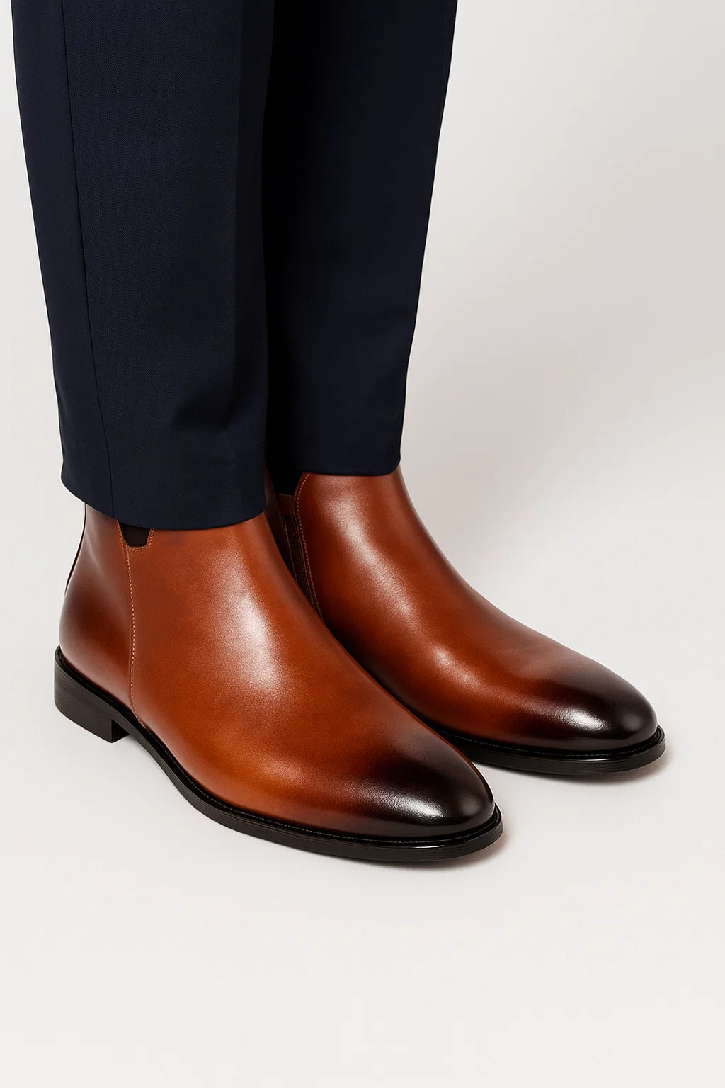 Botas Chelsea Hombre Cuero de Vacuno Diseño con Cremallera 0