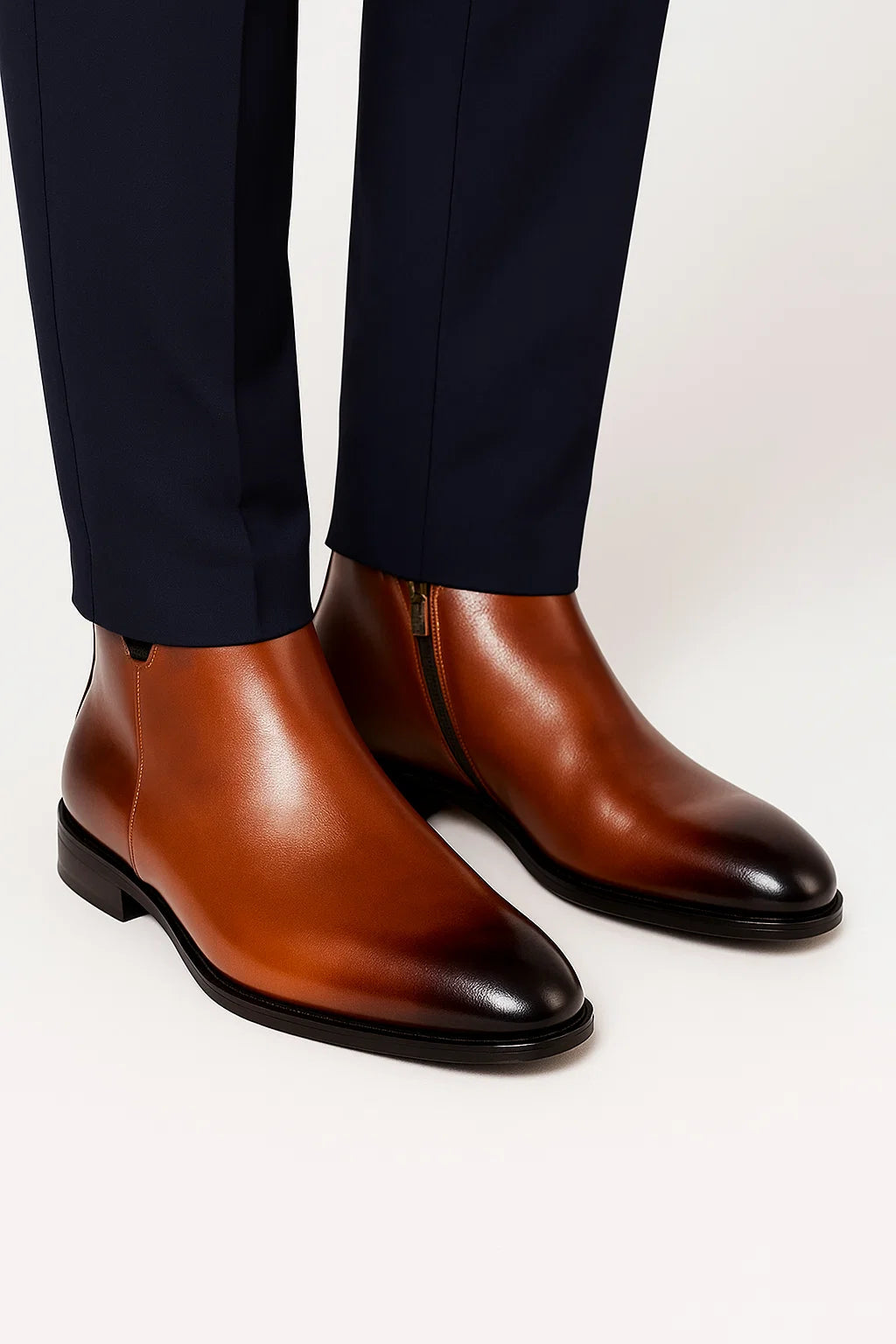 Botas Chelsea Hombre Cuero de Vacuno Diseño con Cremallera 1
