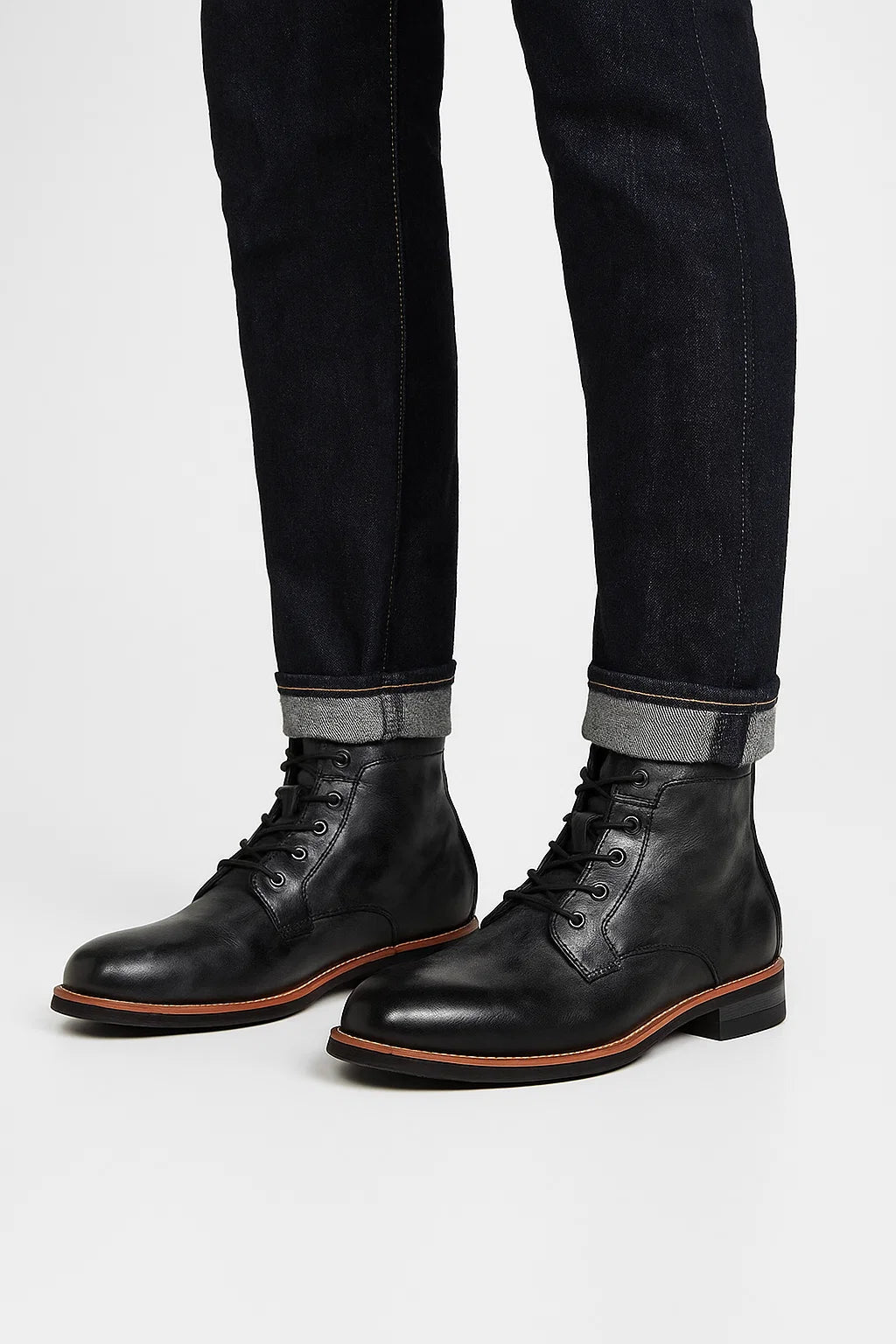 Botas de Hombre Cuero con Cordones Duraderas Diseño Clásico 0
