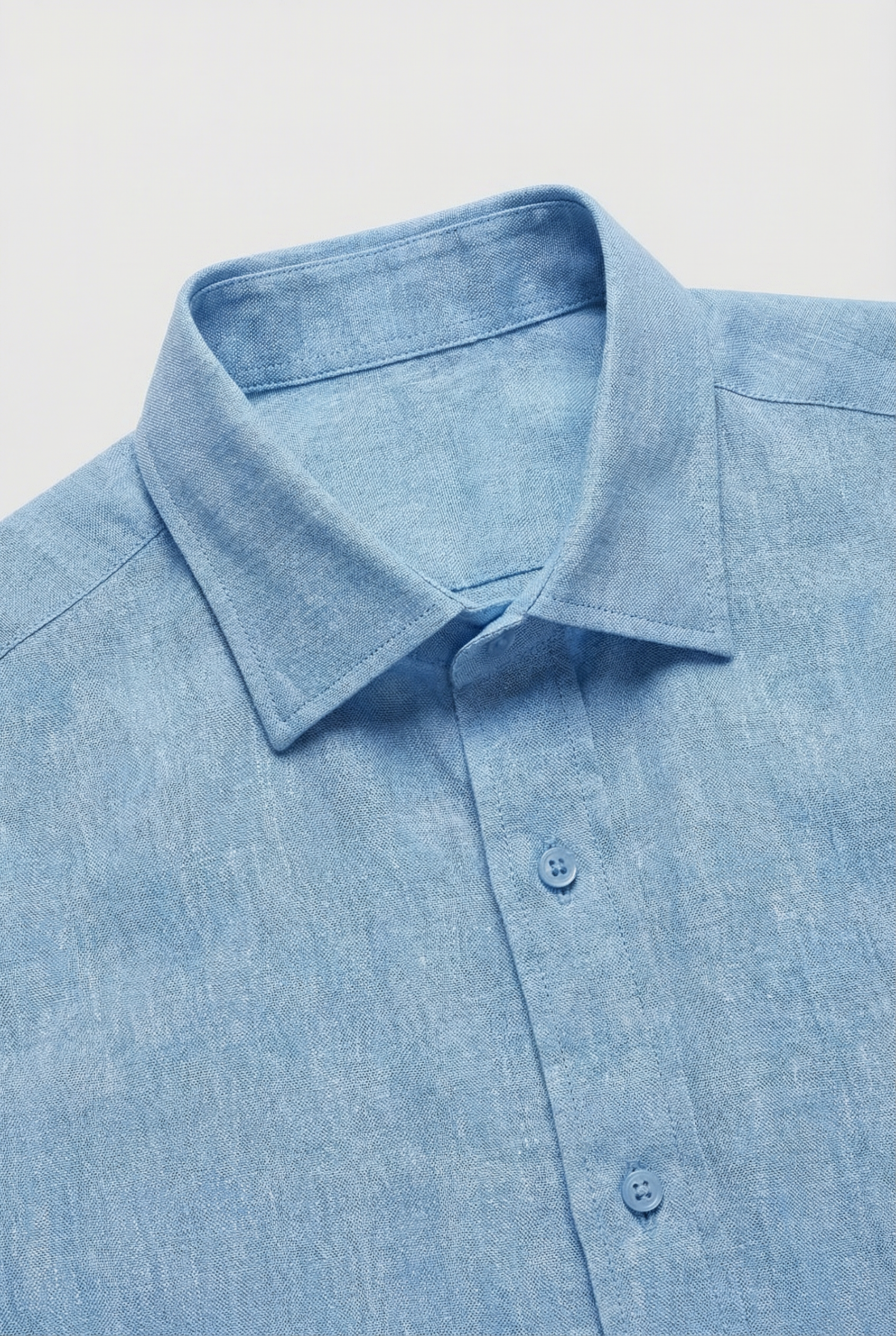 Camisa Hombre Lino Mezcla Manga Larga Casual Versátil 1