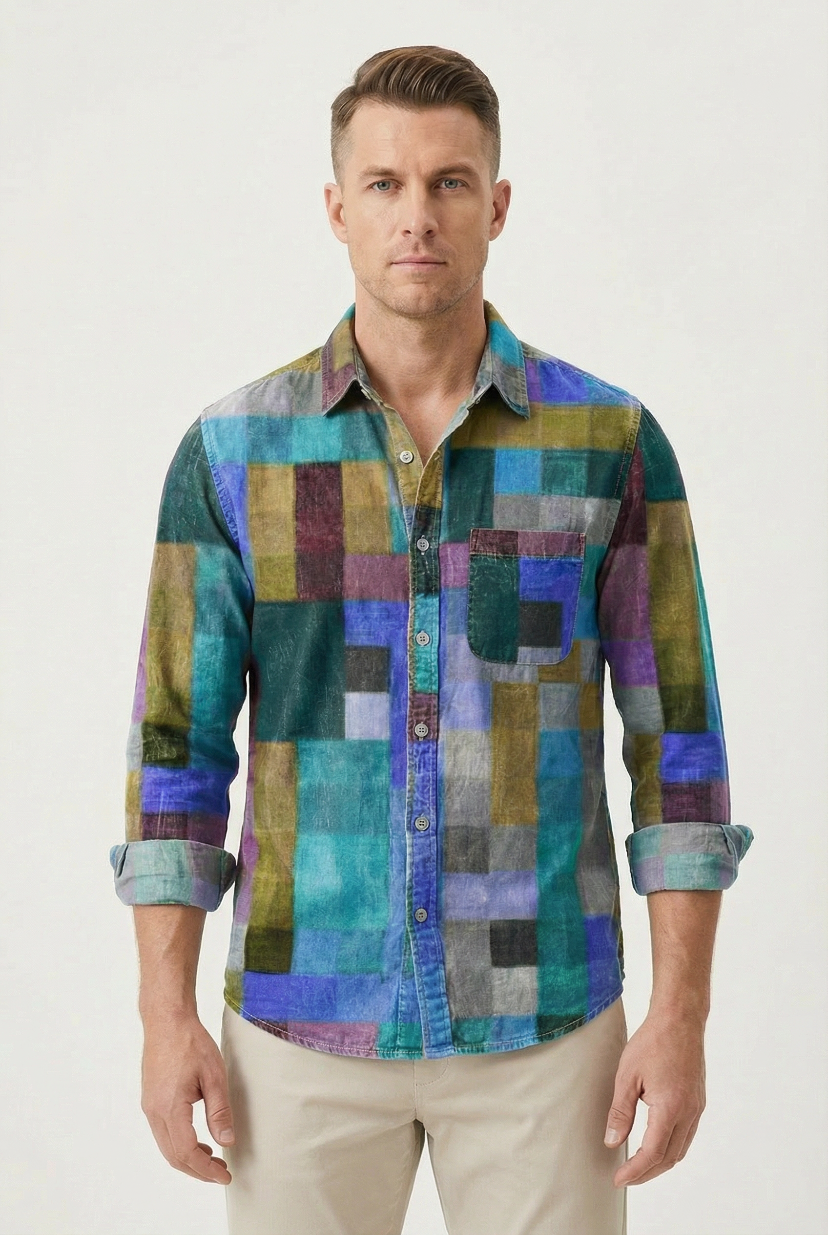 Camisa Hombre Transpirable Ajuste Relajado Ideal para Ocasiones Casual 6