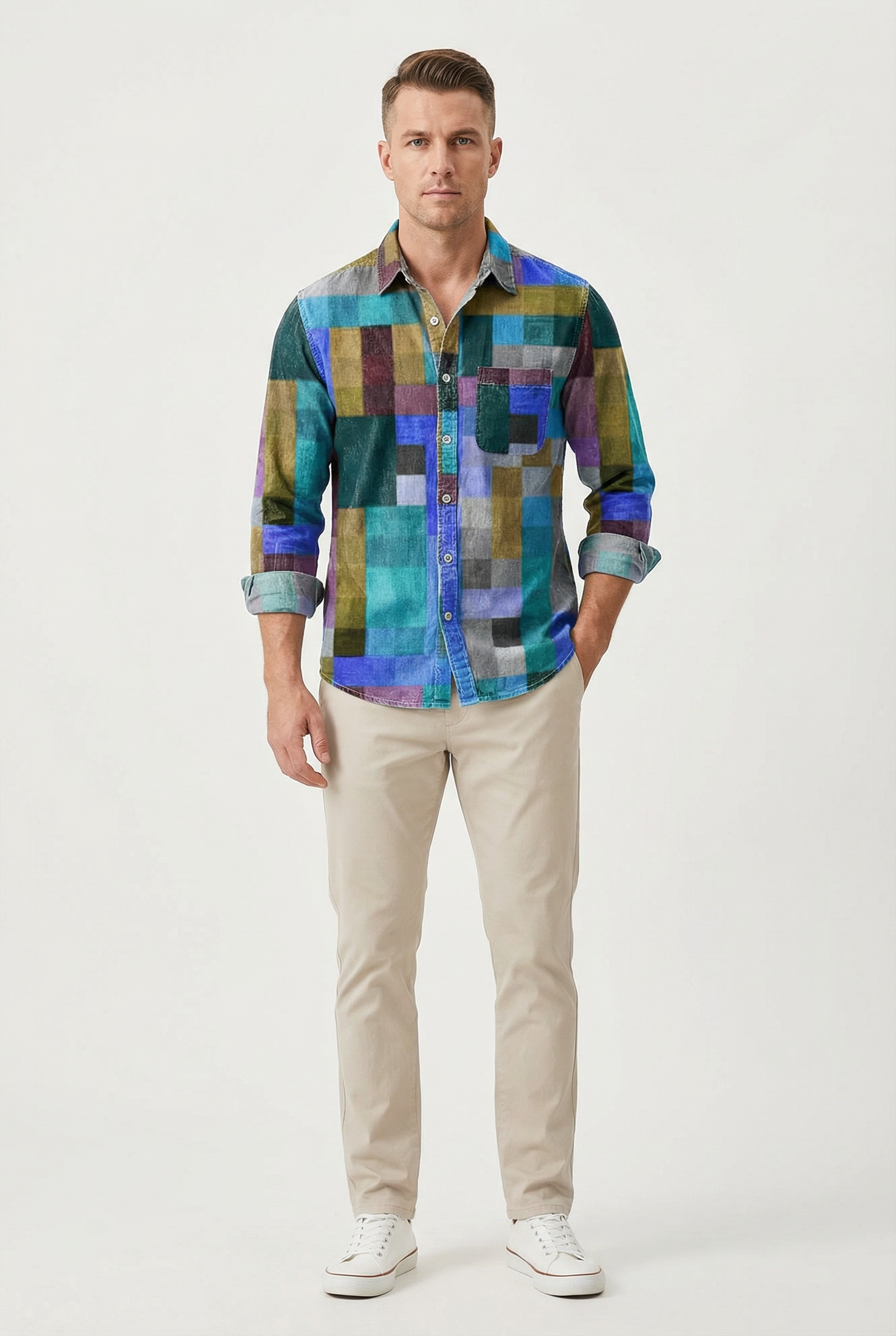 Camisa Hombre Transpirable Ajuste Relajado Ideal para Ocasiones Casual 7