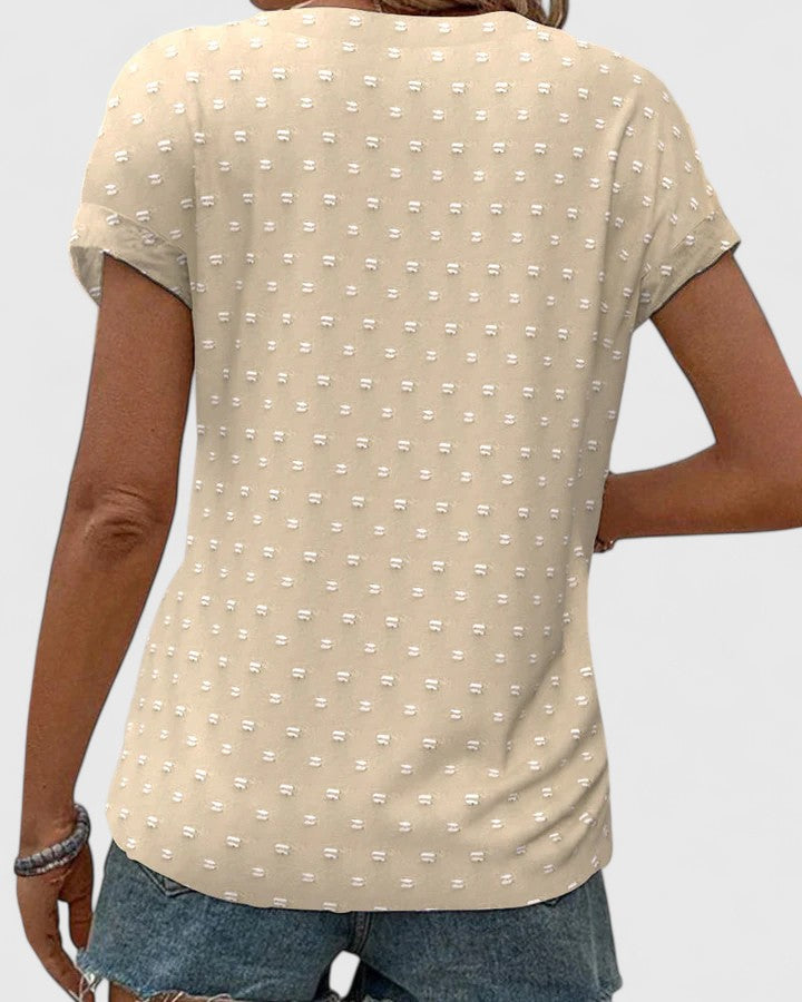 Camisa Mujer Ligera Cuello en V Ajuste Cómodo Casual 3
