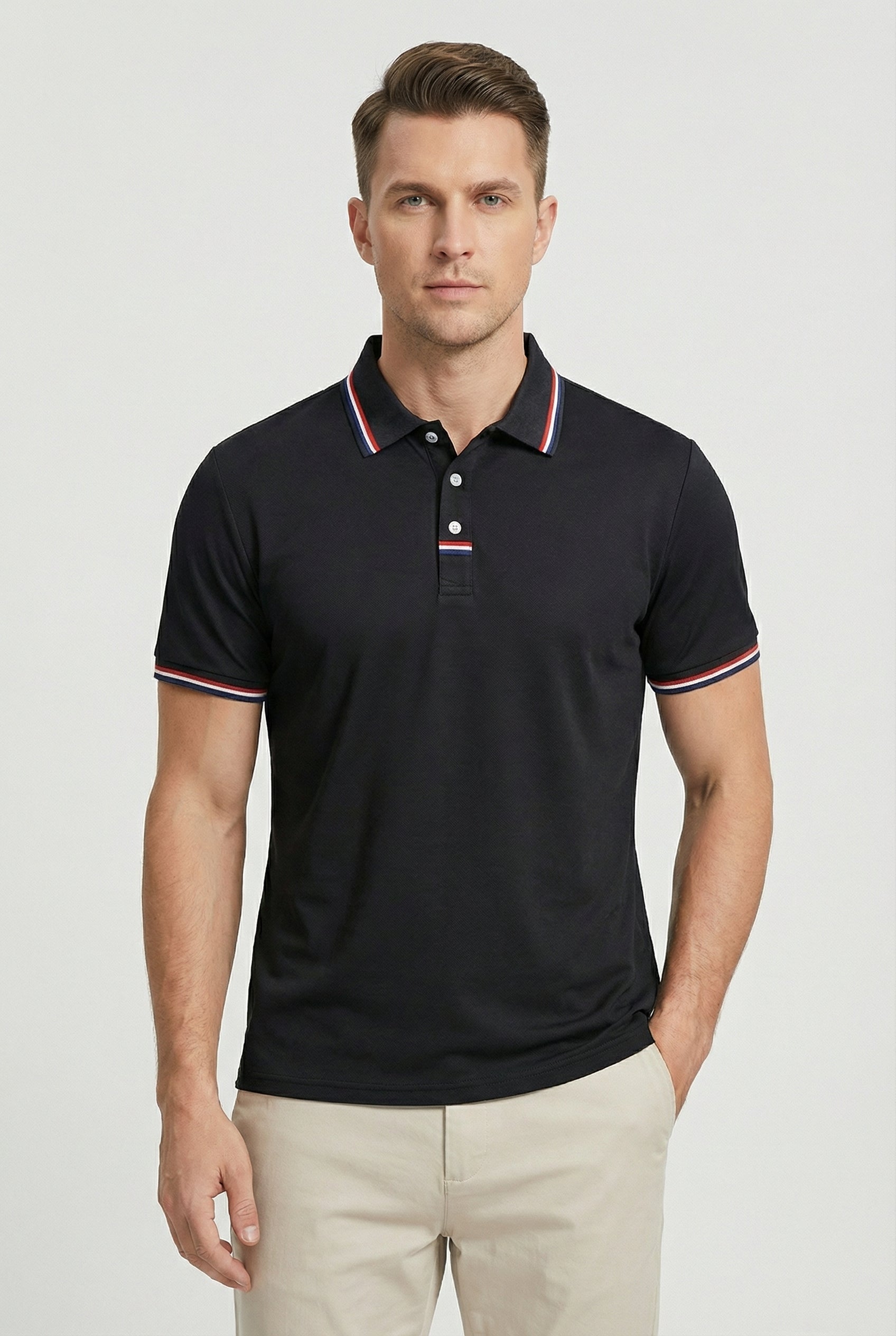 Camisa Polo Hombre Algodón Secado Rápido Manga Corta Casual Deportivo 12