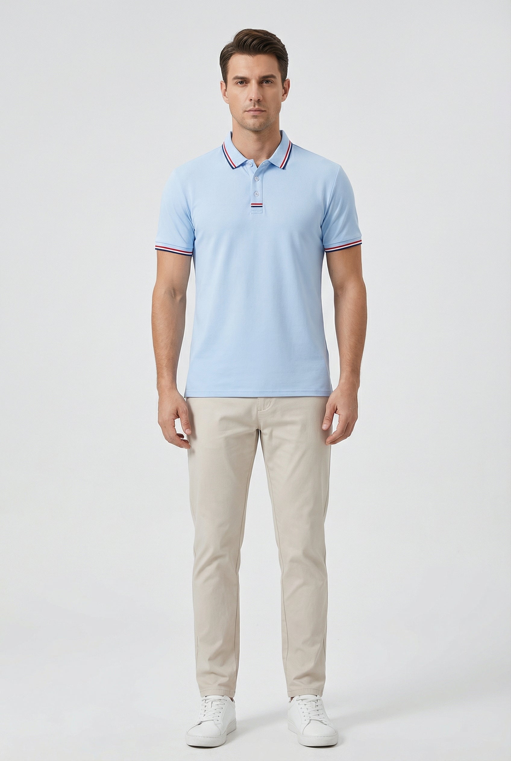 Camisa Polo Hombre Algodón Secado Rápido Manga Corta Casual Deportivo 2