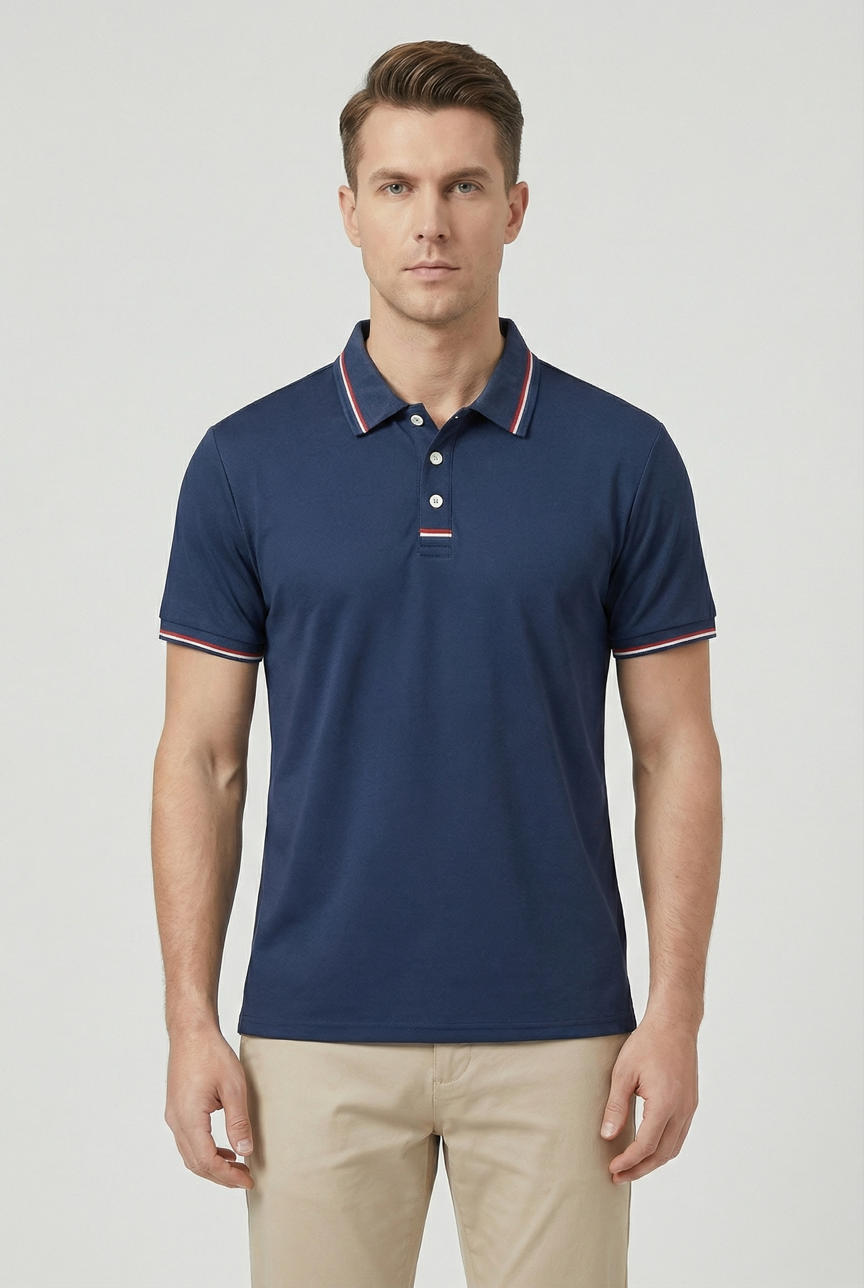 Camisa Polo Hombre Algodón Secado Rápido Manga Corta Casual Deportivo 8