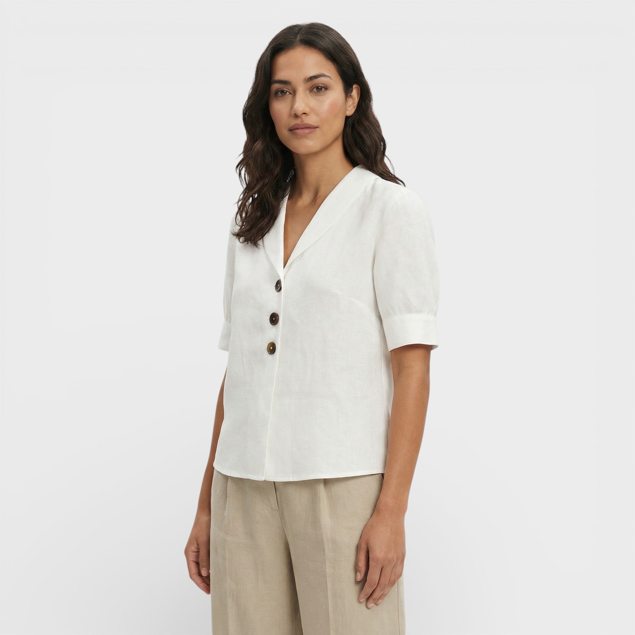Camiseta Mujer Tejido Suave Corte Recto Casual Ideal para Uso Diario 0