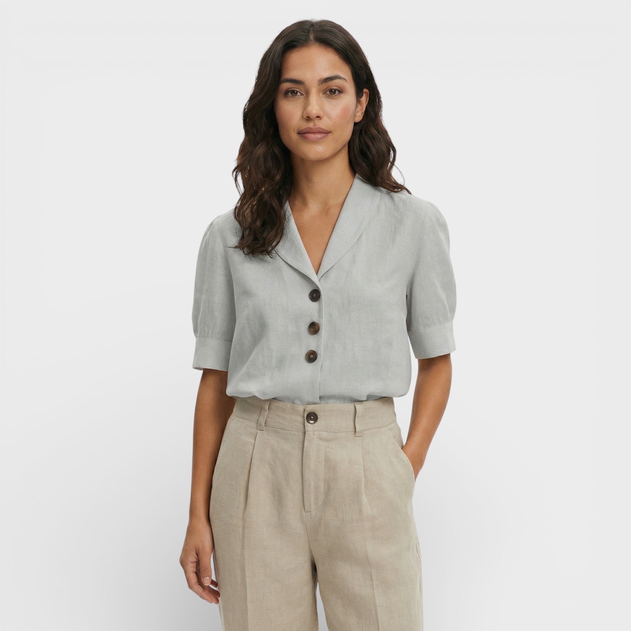 Camiseta Mujer Tejido Suave Corte Recto Casual Ideal para Uso Diario 5