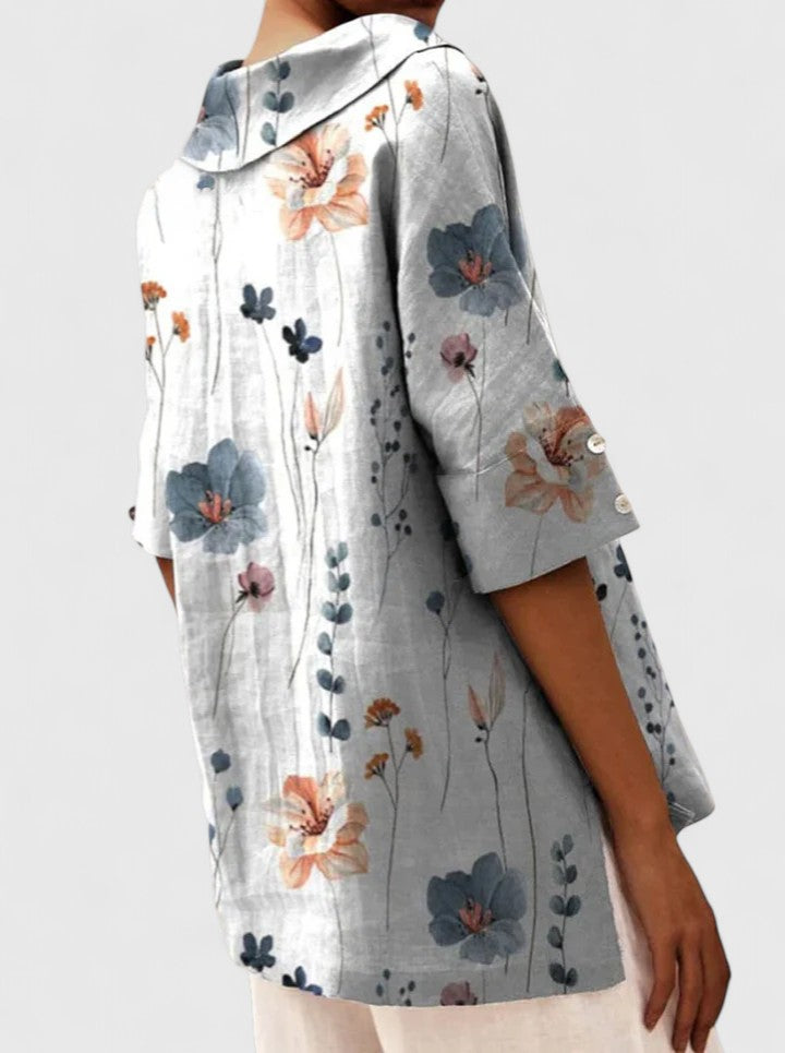 Camisetas Mujer Top Ligero Floral Cuello en V Sin Mangas Casual 5