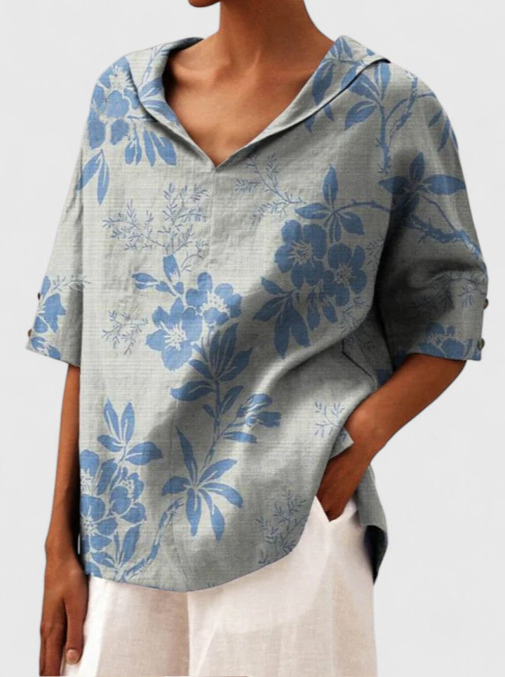 Camisetas Mujer Top Ligero Floral Cuello en V Sin Mangas Casual 9