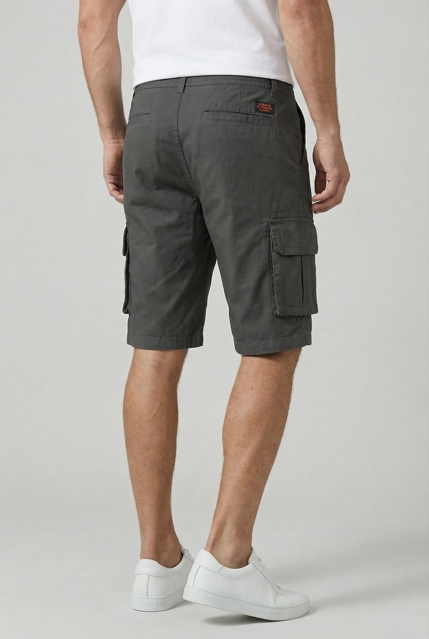 Hombre Pantalones Cortos Cargo Mezcla De Algodón Ajuste Relajado Con Múltiples Bolsillos 3