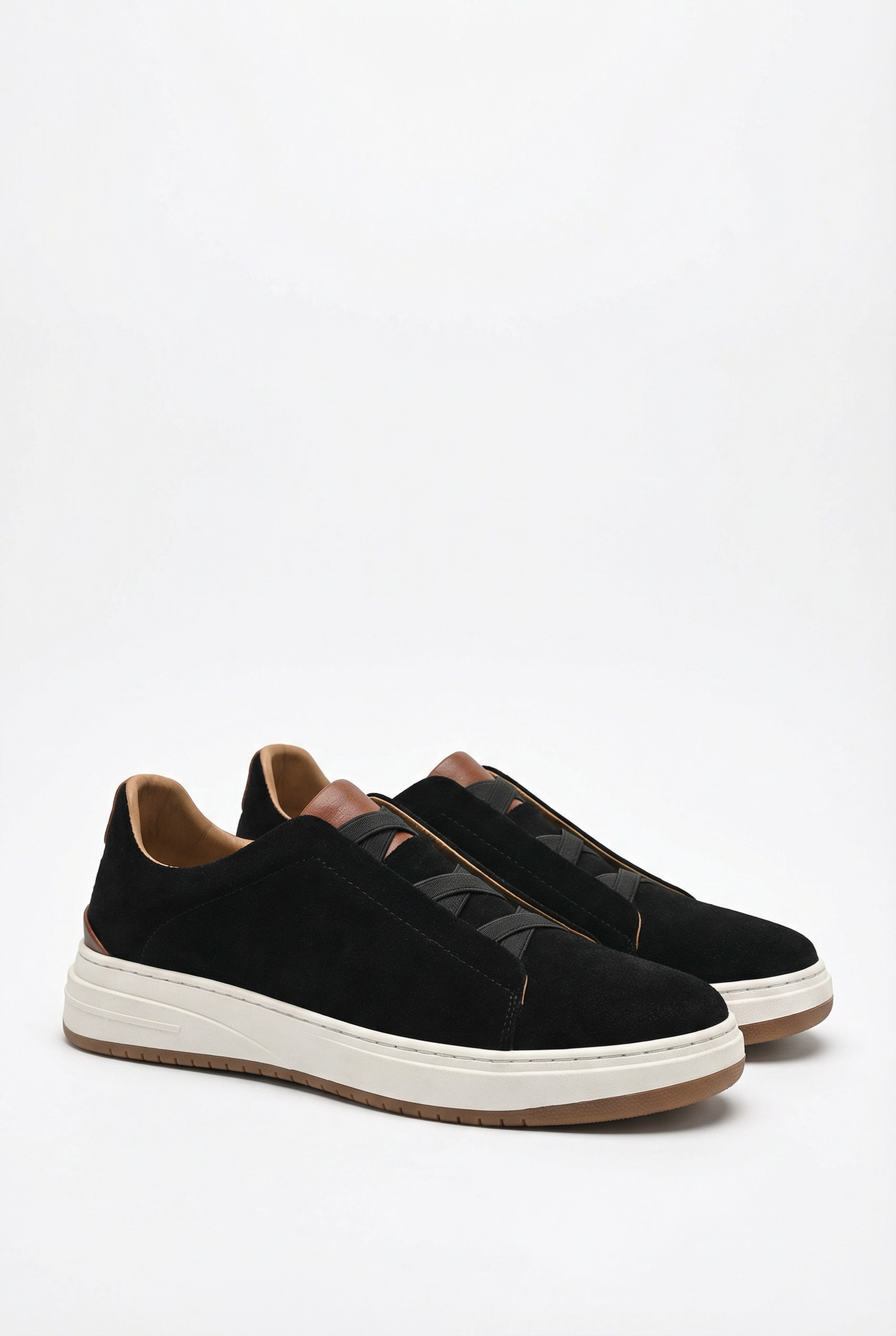 Hombre Zapatillas Deportivas Cuero De Vaca Slip-On Con Plantilla Acolchada 2