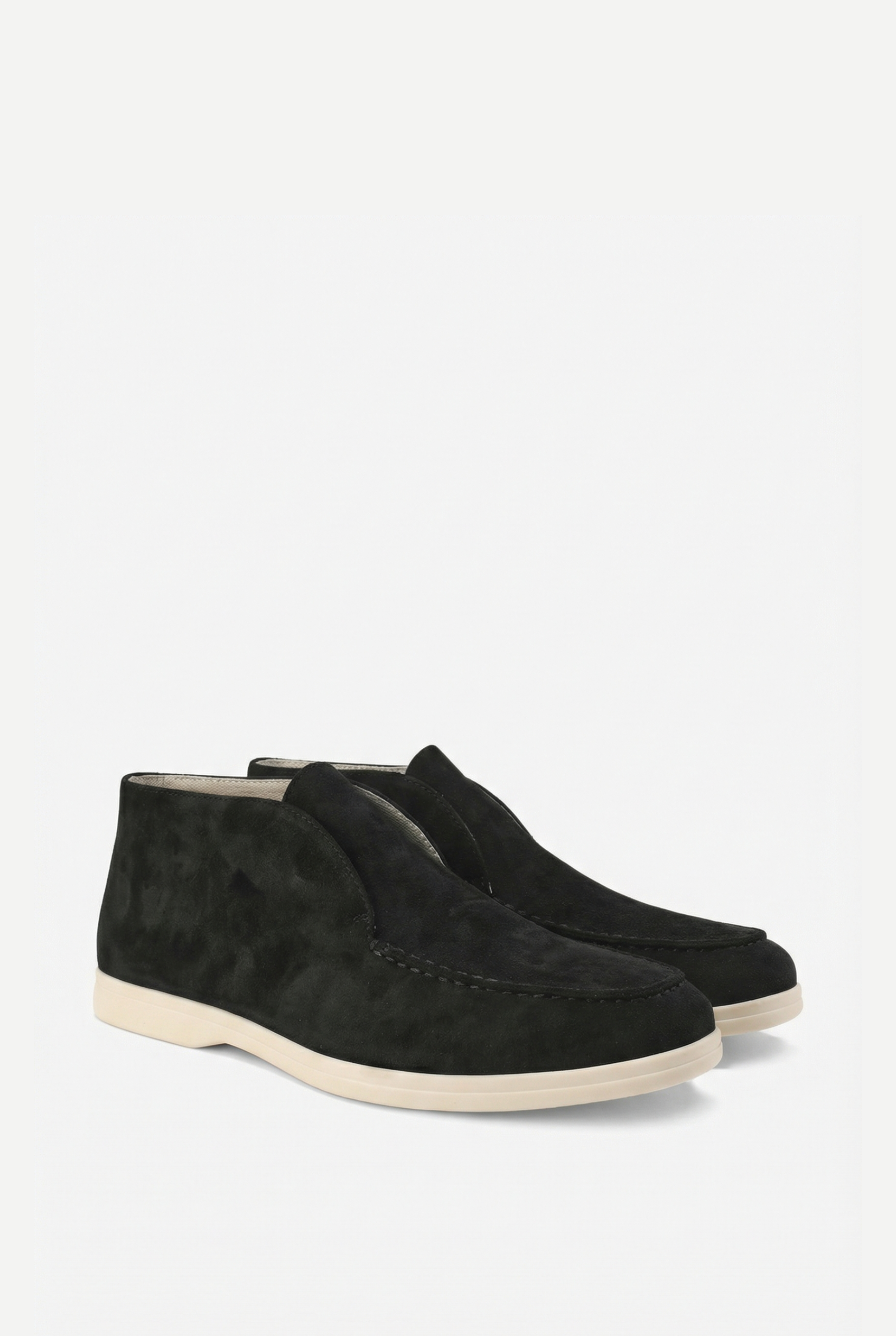 Mocasines Hombre Piel Ante Suave Diseño Casual Confortable Sin Cordones 0