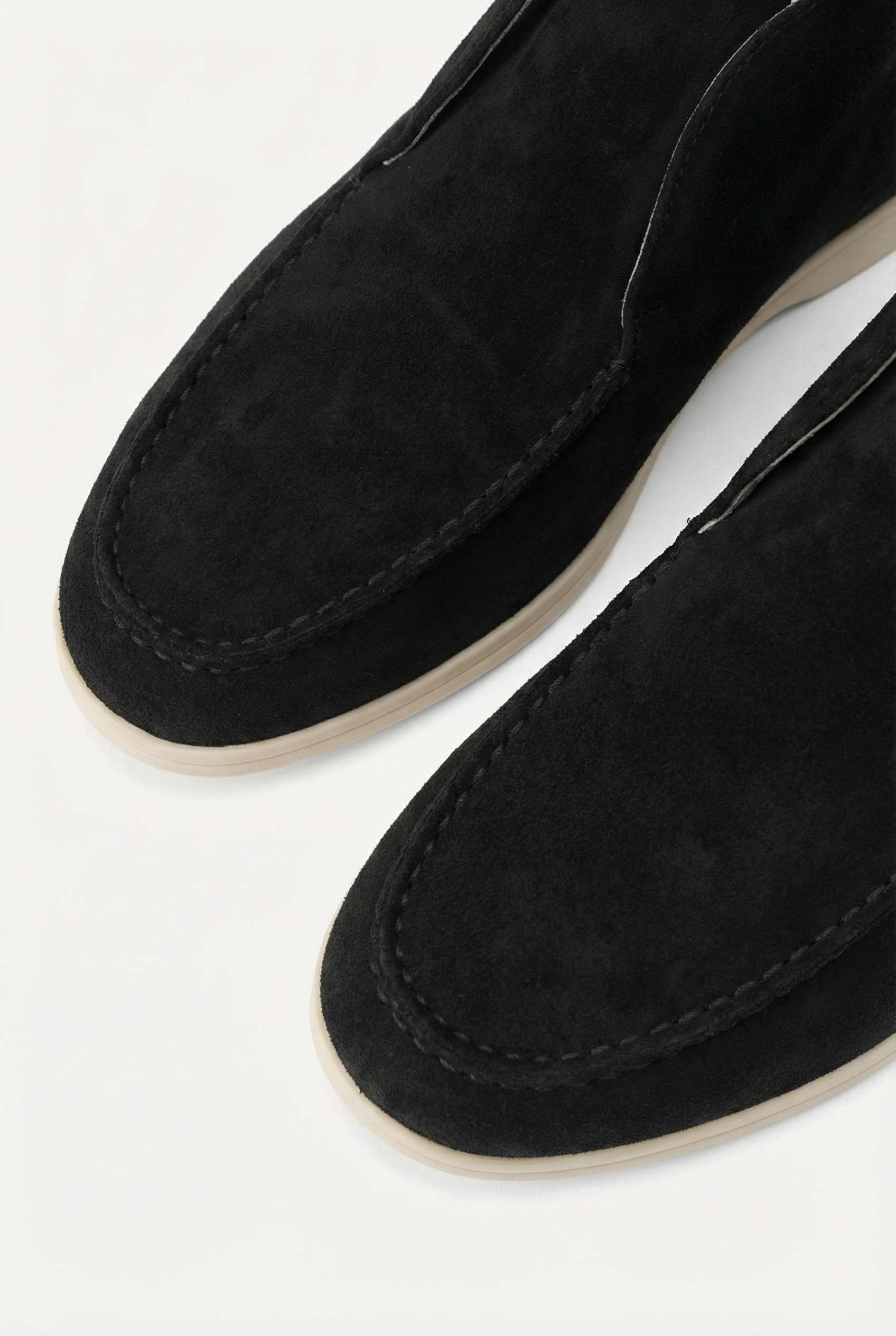 Mocasines Hombre Piel Ante Suave Diseño Casual Confortable Sin Cordones 2