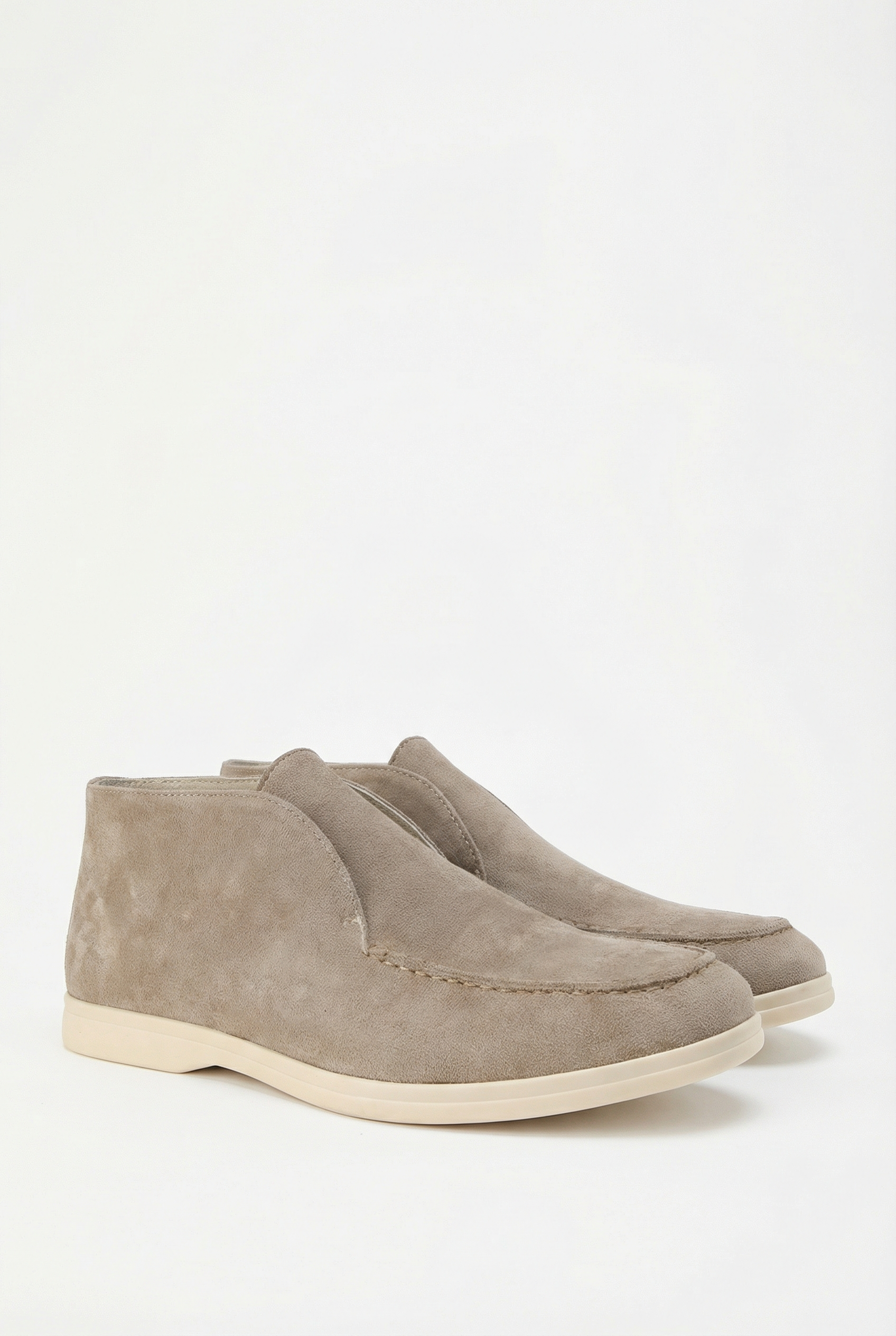 Mocasines Hombre Piel Ante Suave Diseño Casual Confortable Sin Cordones 4