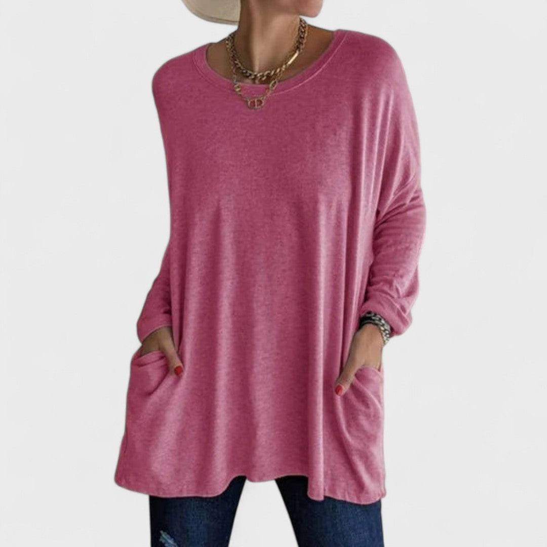 Mujer Blusa Casual de Tela Suave con Mangas Largas y Ajuste Relajado 4