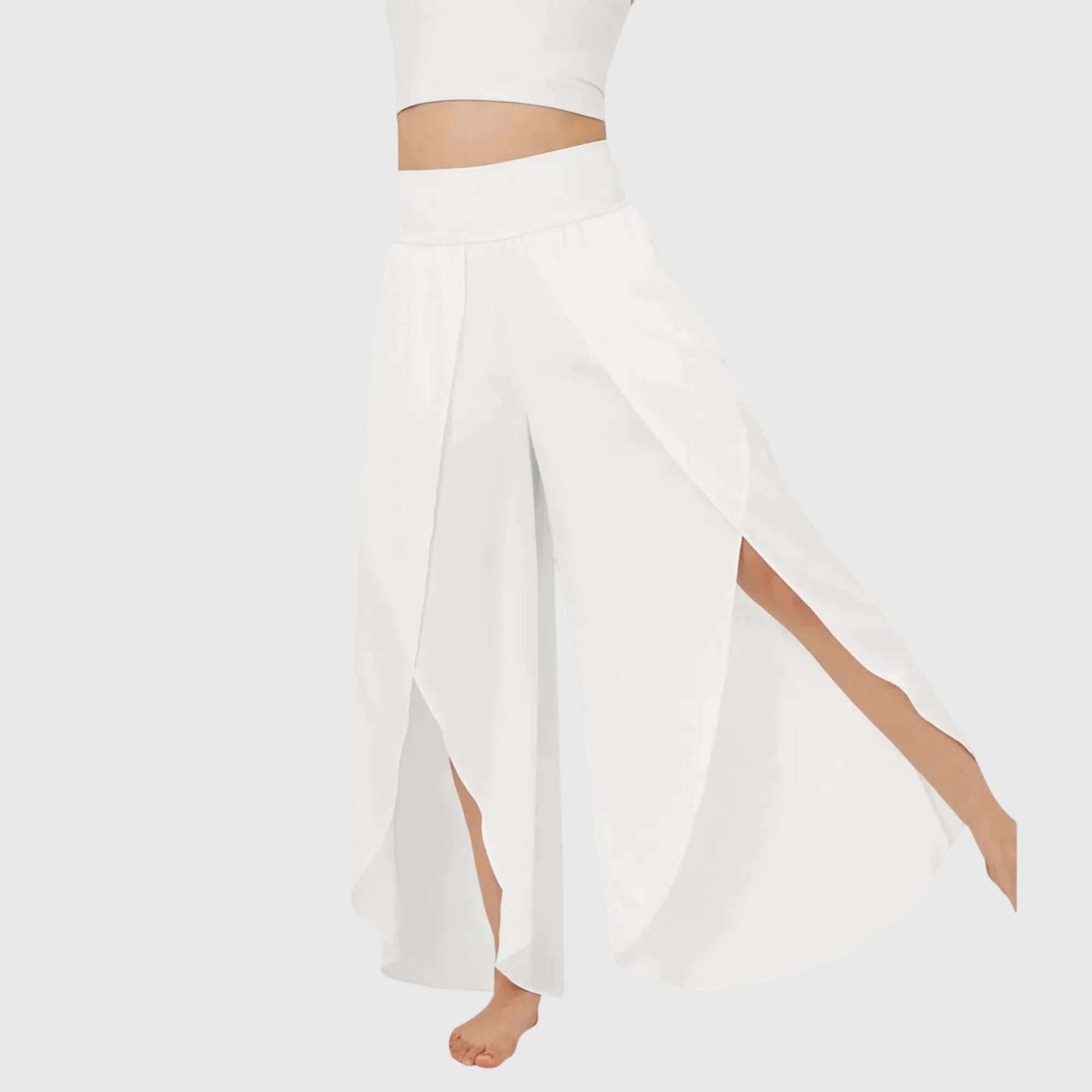 Mujer Pantalones Acampanados Tejido Ligero con Shorts Integrados Verano 10