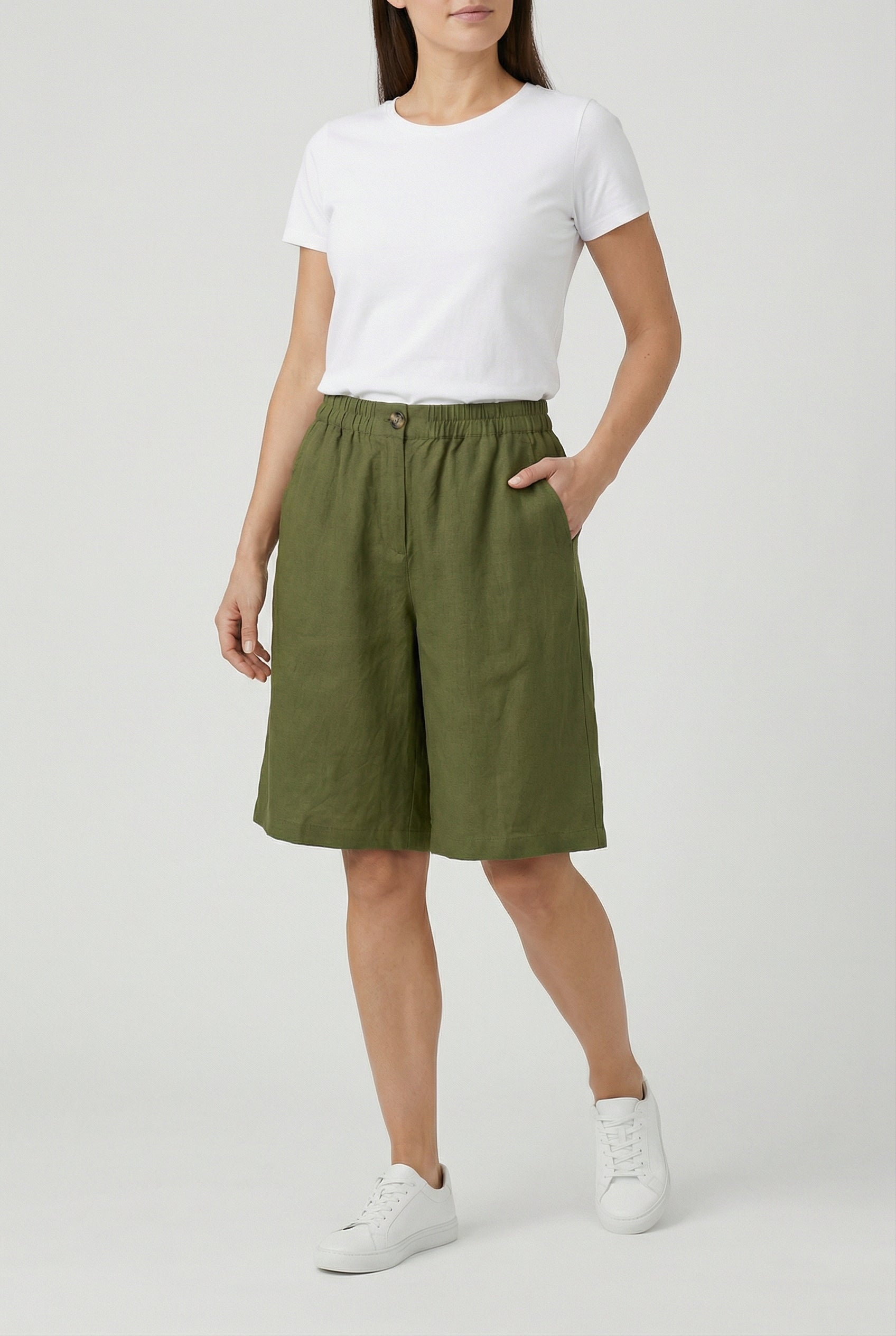 Mujer Pantalones Cortos Algodón Transpirables Ajuste Relajado 1