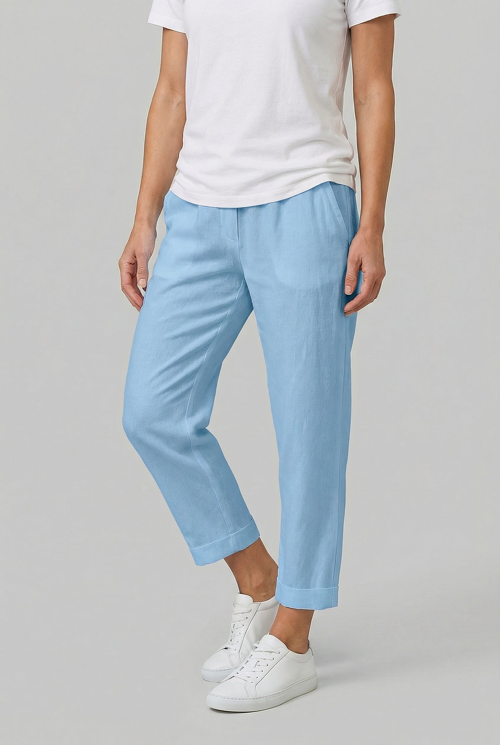 Mujer Pantalones Ligeros Corte Recto con Bolsillos Ocultos 6