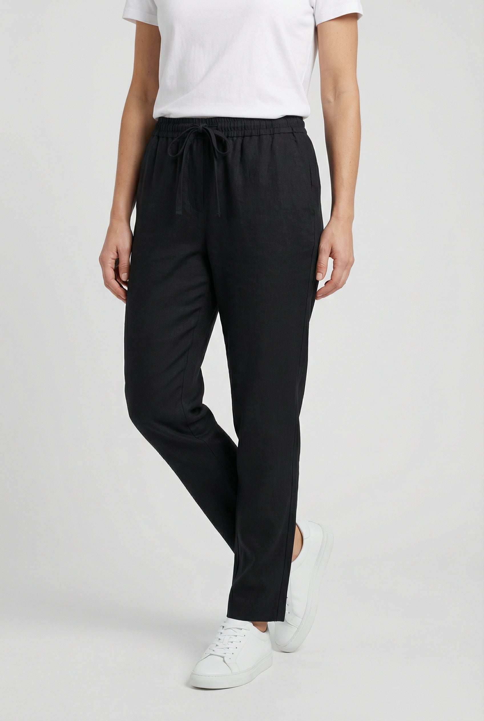 Mujer Pantalones Lino Casual Verano Ajustables 5