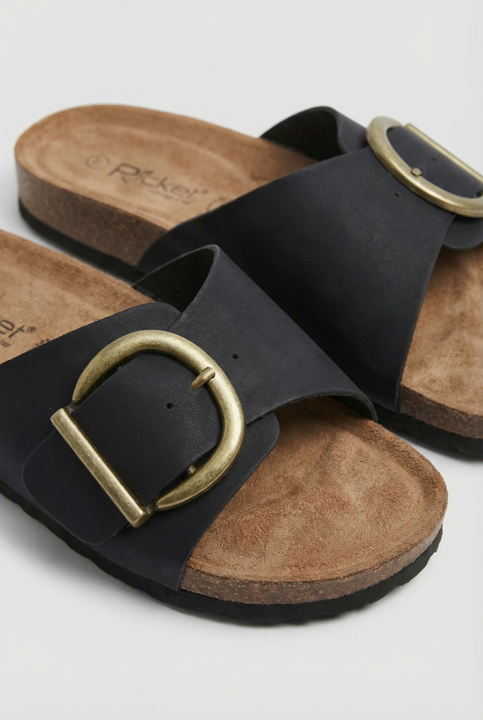 Mujer Pantuflas Corcho Diseño Punta Abierta Correa Ajustable 2