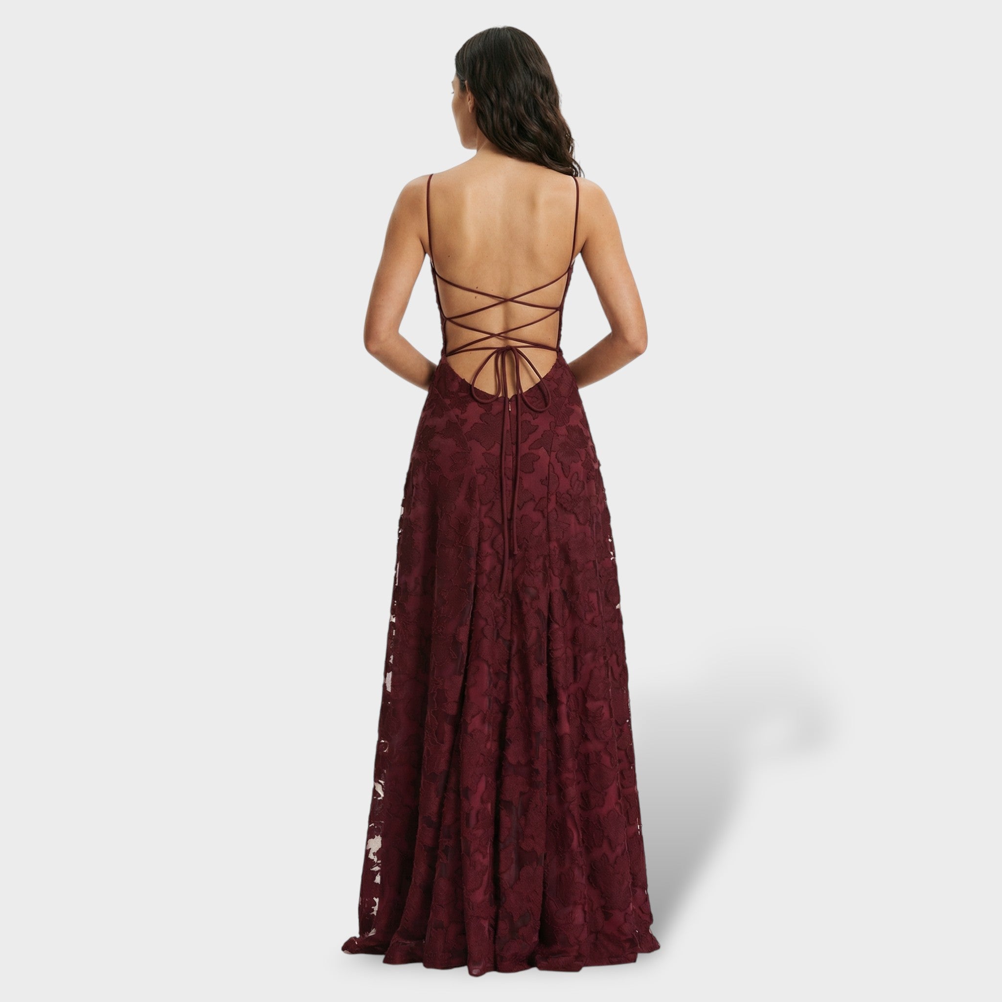 Mujer Vestido De Fiesta Largo Floral Con Espalda Abierta Y Lazada Elegante 8