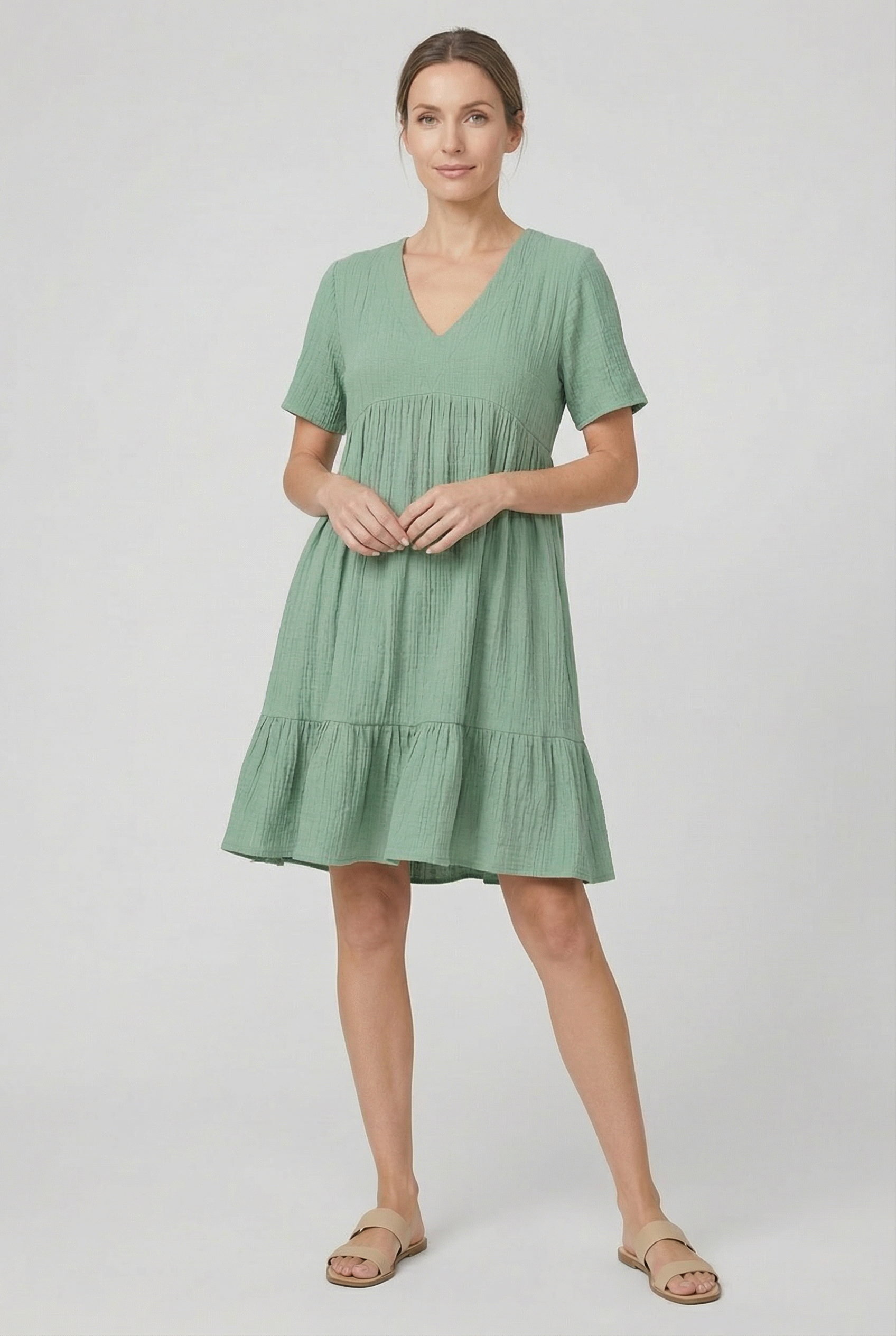 Mujer Vestido Elegante Poliéster Diseño en Capas Ajuste Favorecedor 11