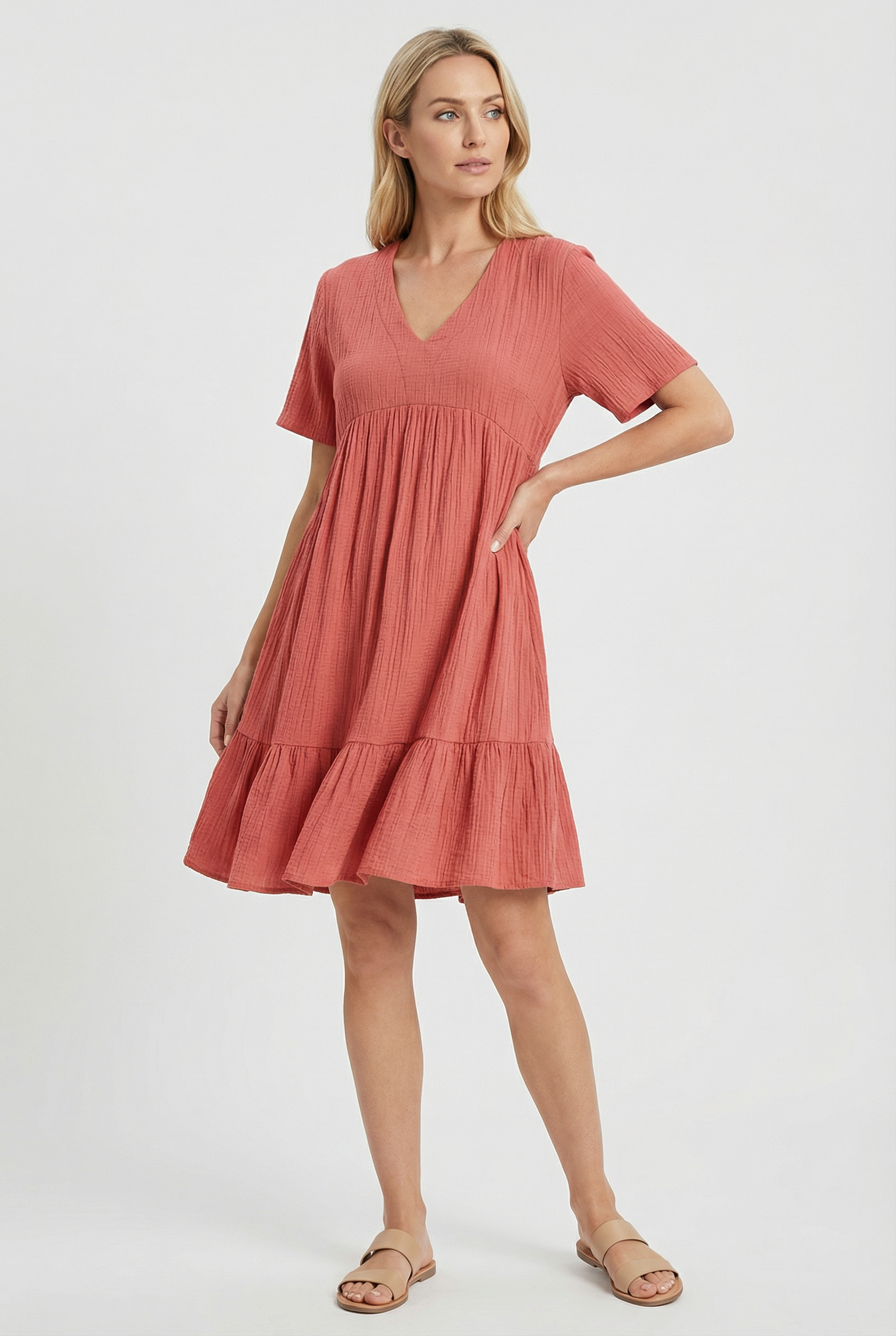 Mujer Vestido Elegante Poliéster Diseño en Capas Ajuste Favorecedor 6
