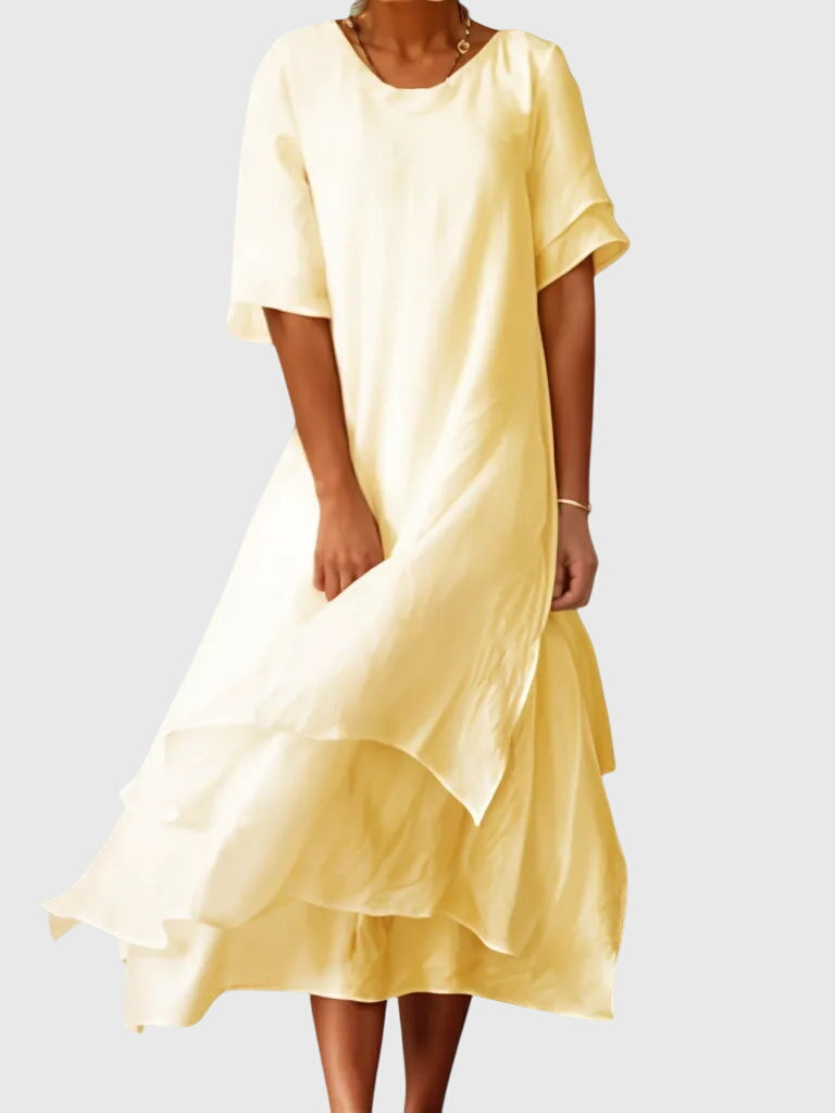 Mujer Vestido Elegante Tela Fluida Escote Abierto Corte Fluido Para Ocasiones Especiales 2