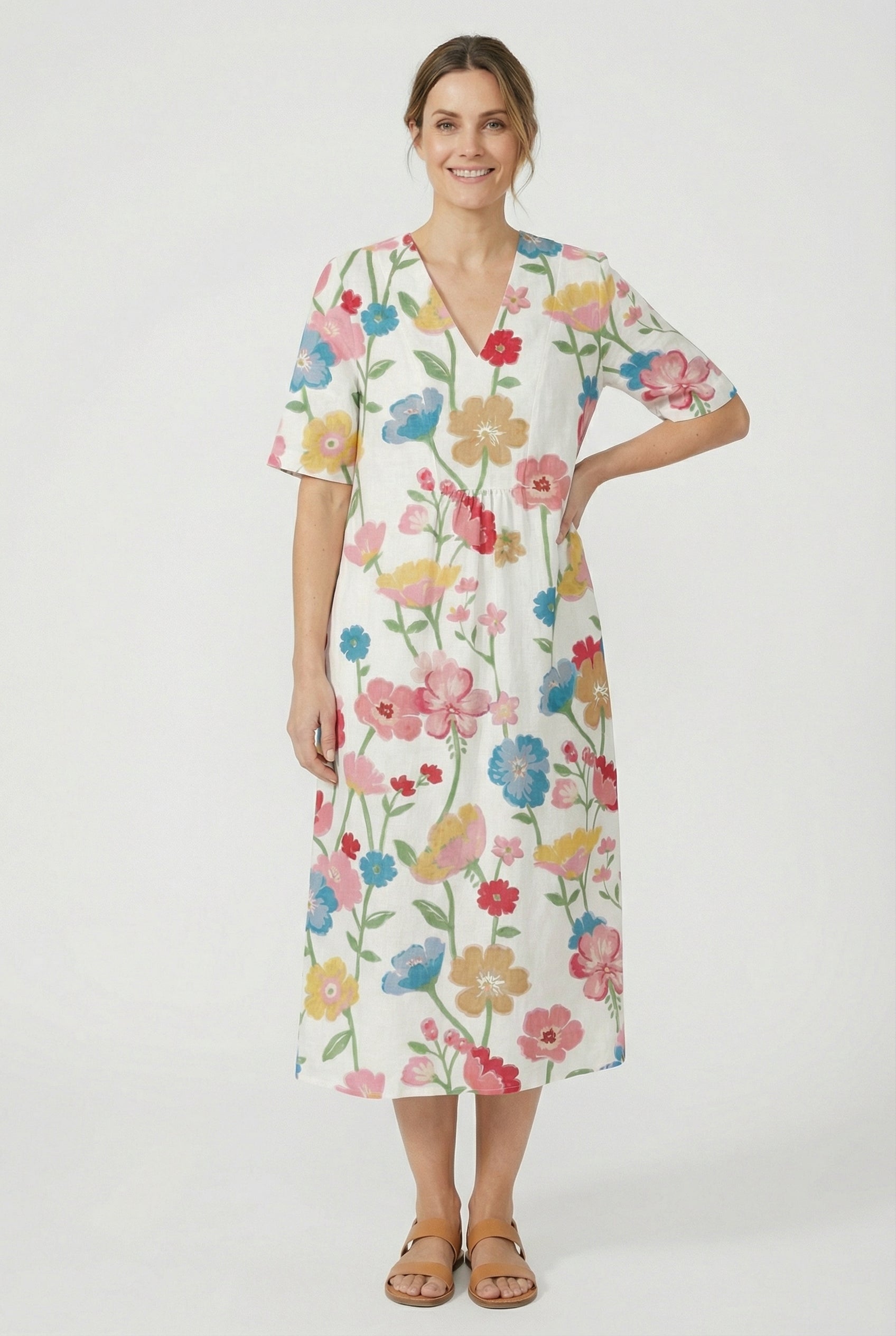 Mujer Vestido Floral Ligero Transpirable Casual Ocasiones Especiales 6
