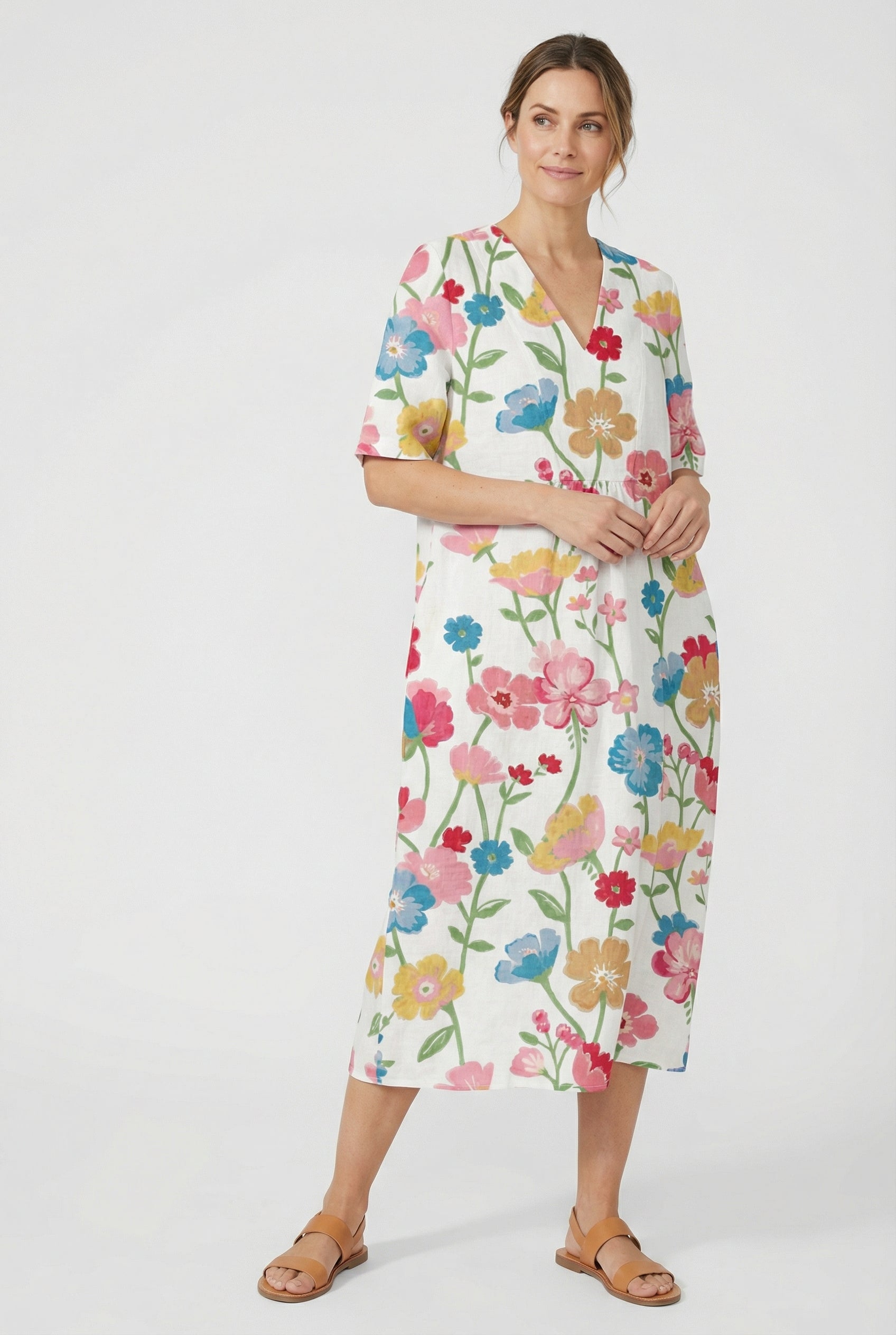 Mujer Vestido Floral Ligero Transpirable Casual Ocasiones Especiales 7